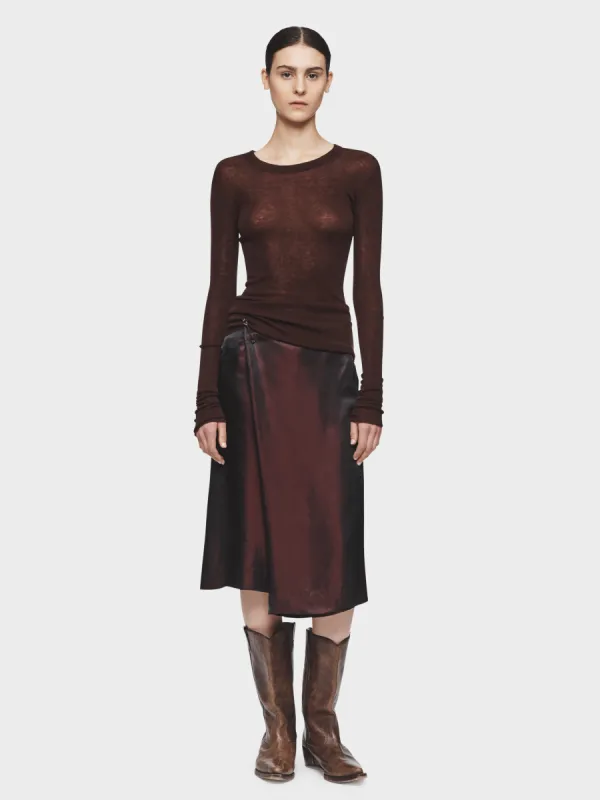 Wrap Skirt in Garnet made by 6397
