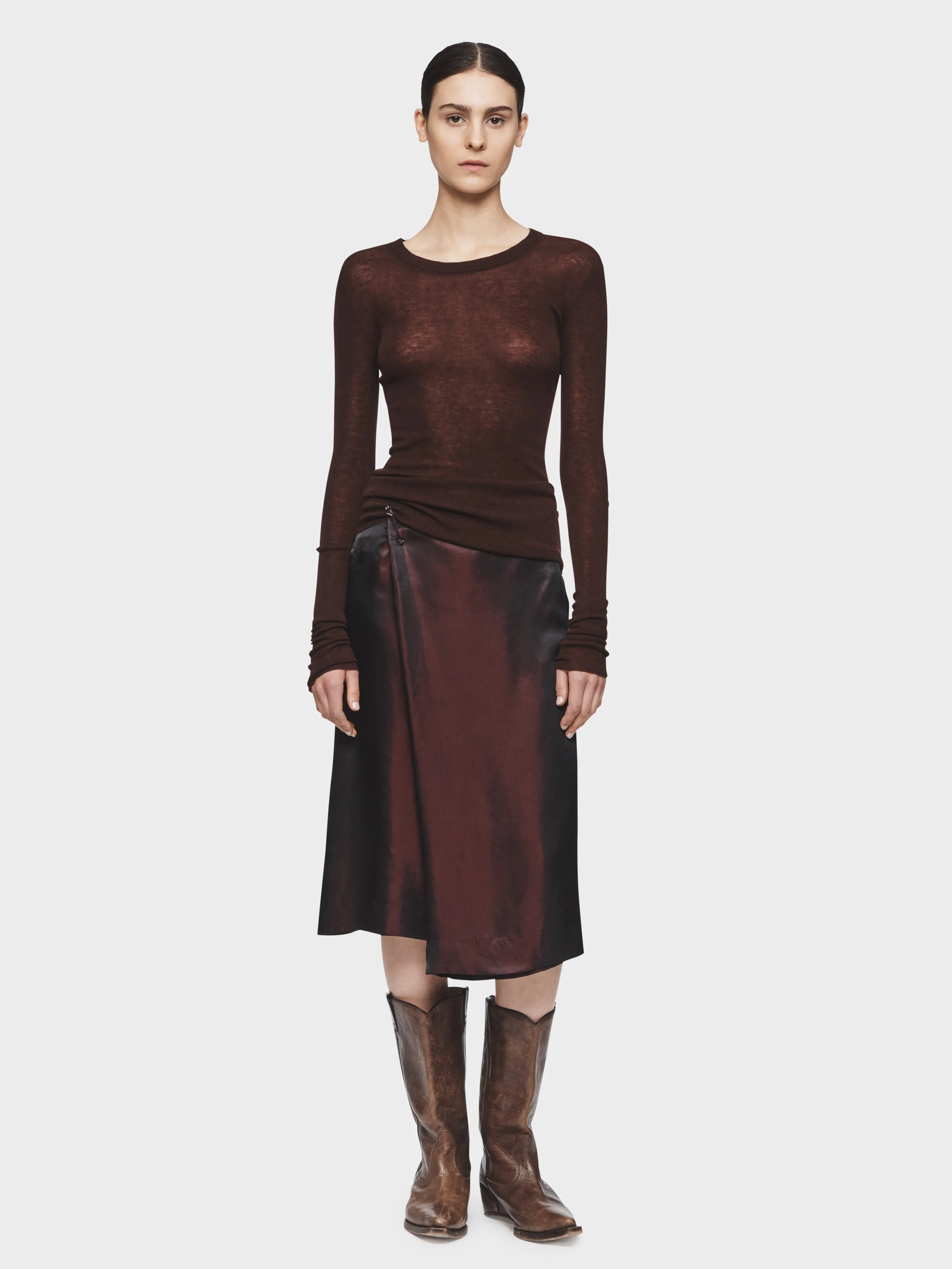 Wrap Skirt in Garnet sold by 6397