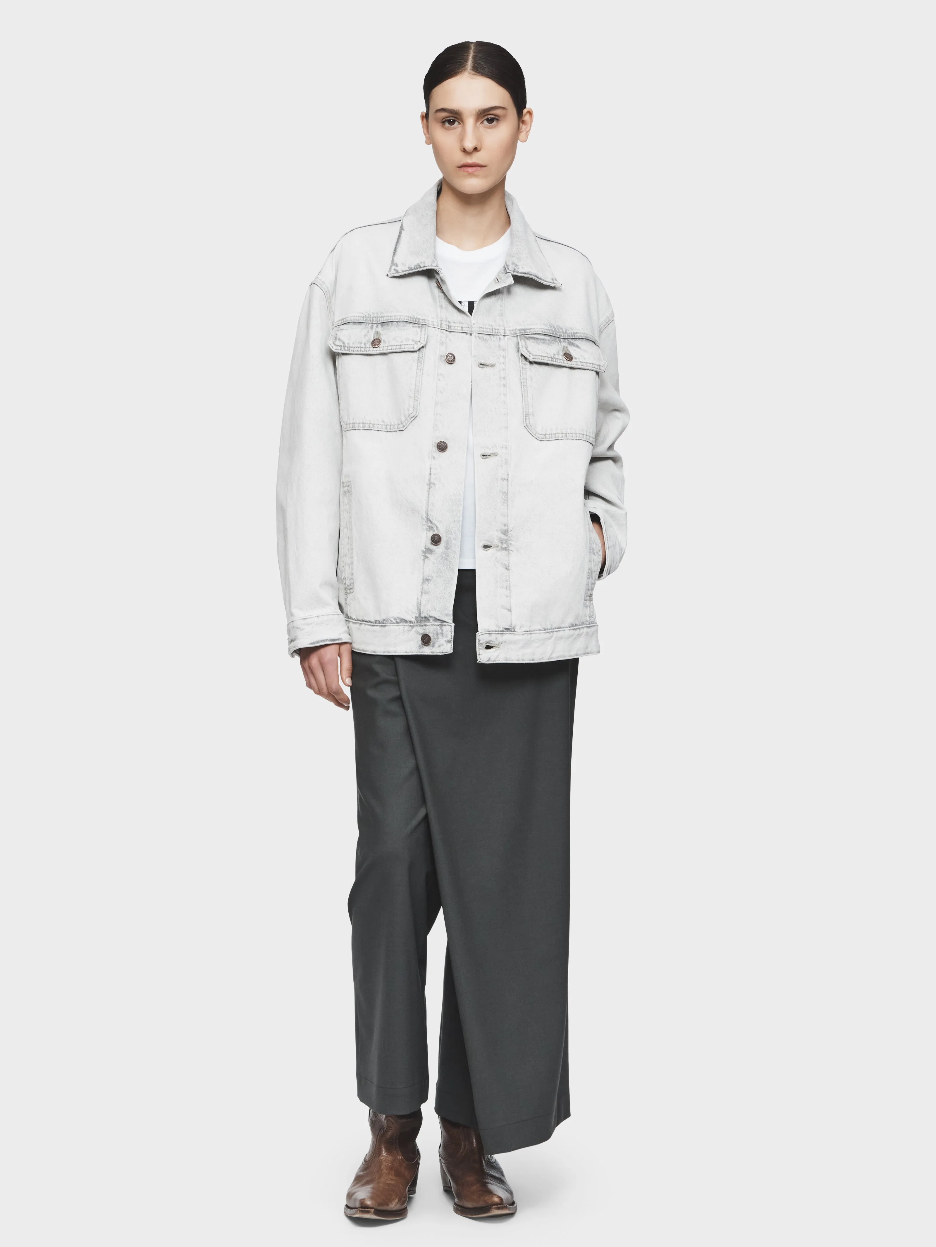 Oversized Denim Jkt in Superlight Grey sold by 6397
