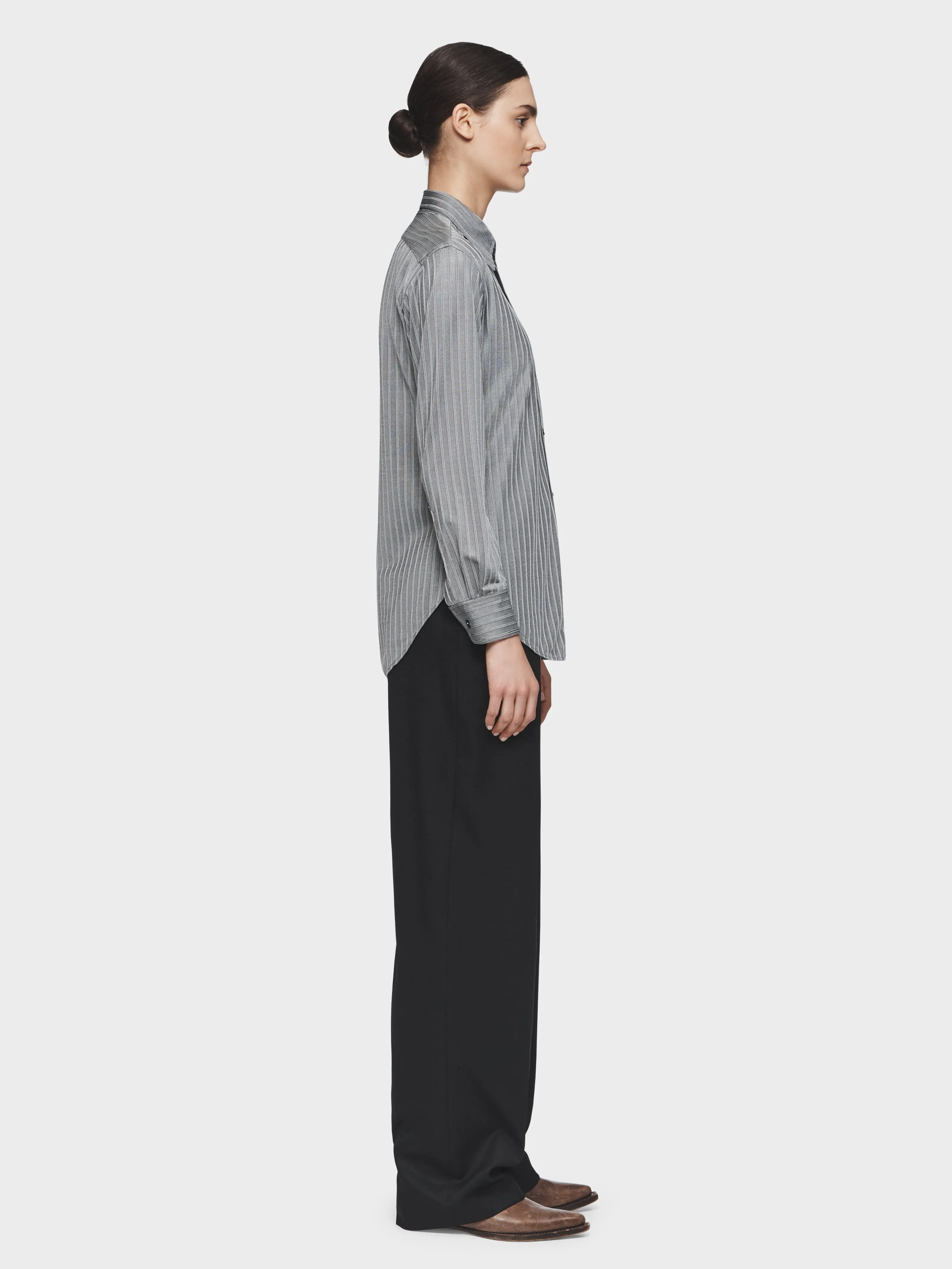 Slim Buttondown Shirt in Oxford Grey sold by 6397 product image thumbnail 2