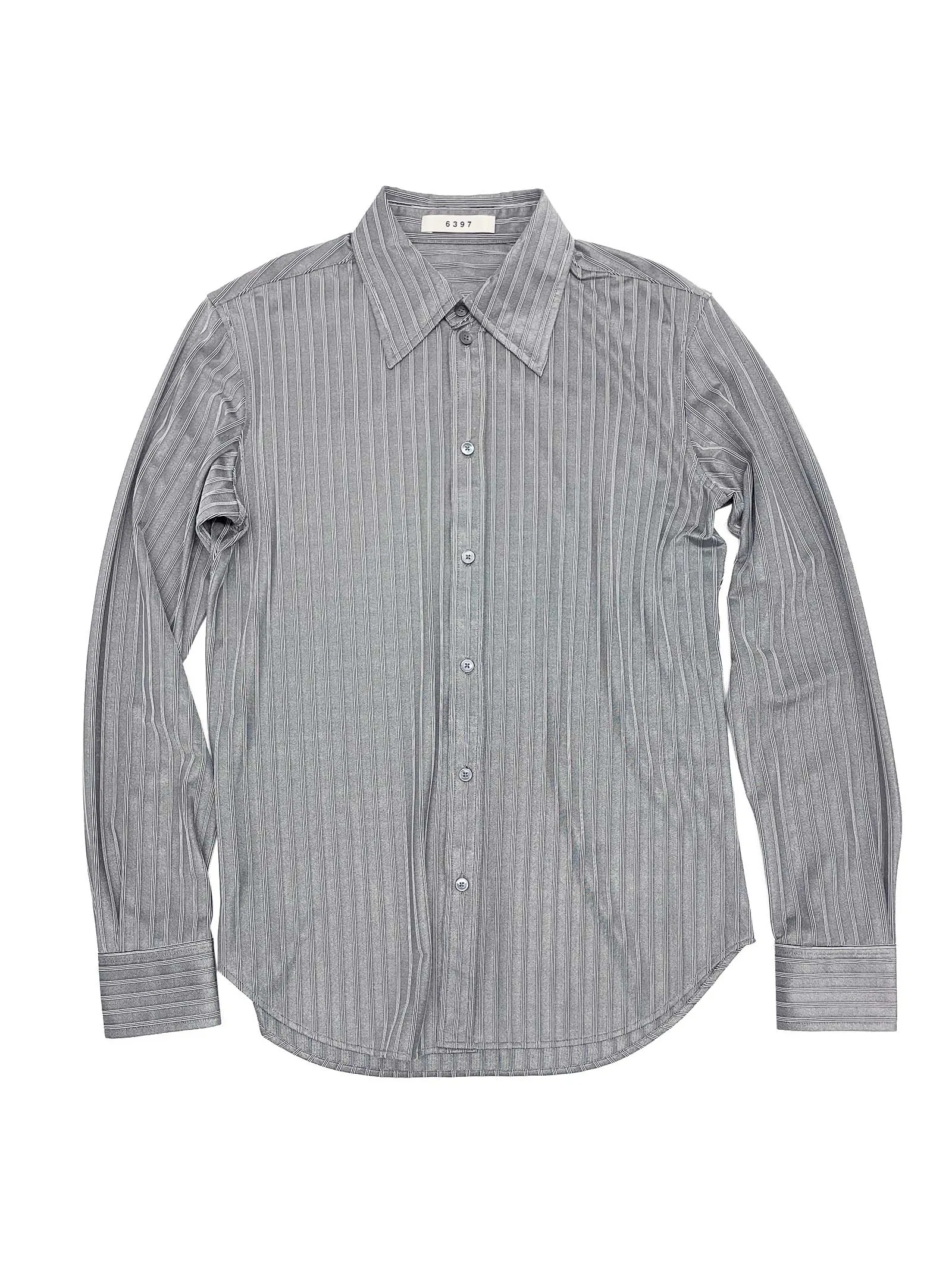 Slim Buttondown Shirt in Oxford Grey sold by 6397 product image thumbnail 5