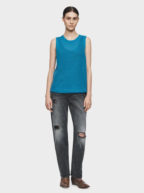 Mesh Vest in Cerulean sold by 6397