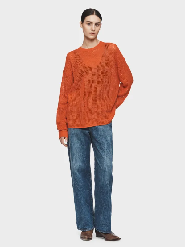 Mesh Crew in Orange Red sold by 6397