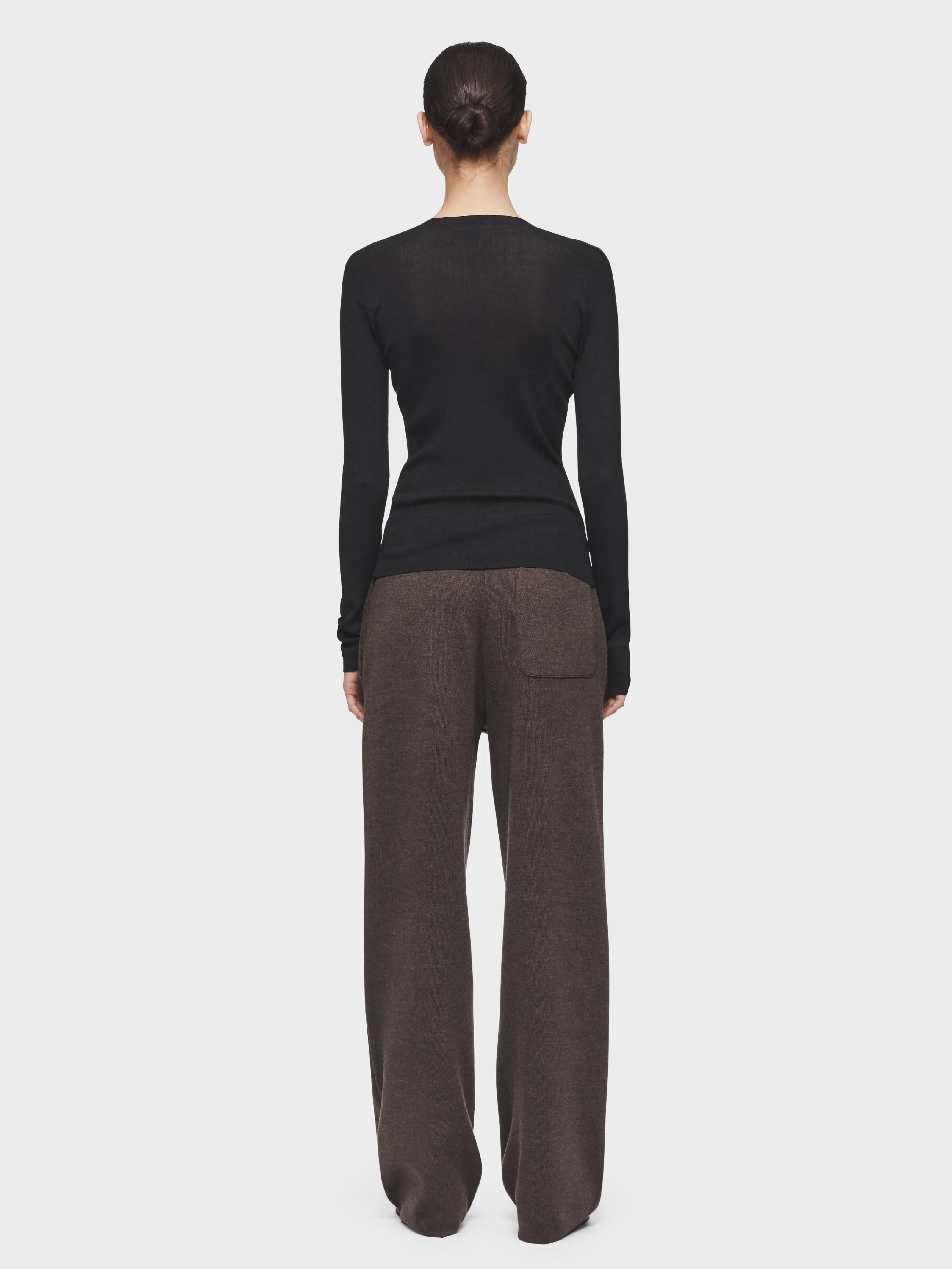 Skinny Rib V-Cardigan in Black sold by 6397 product image thumbnail 3