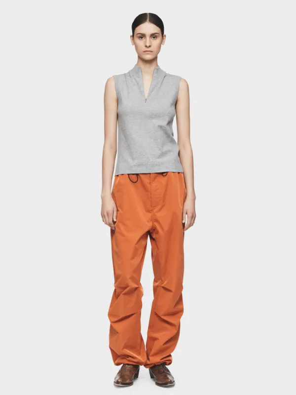 S/L Half Zip Mockneck in Heather Grey made by 6397