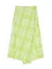 Draped Wrap Skirt in Lime Plaid sold by 6397