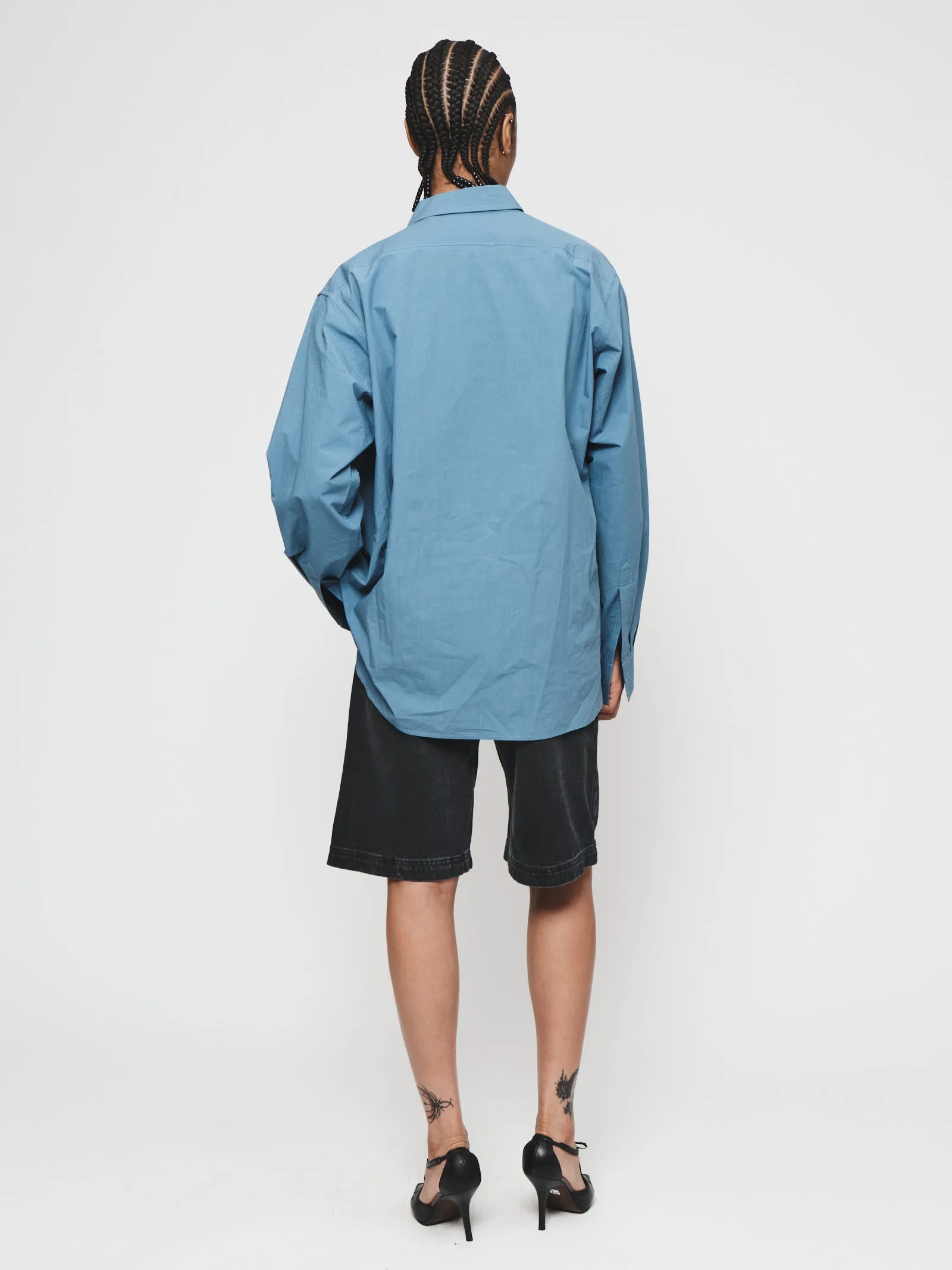 Concealed Placket Biggie Shirt in French Blue sold by 6397 product image thumbnail 3