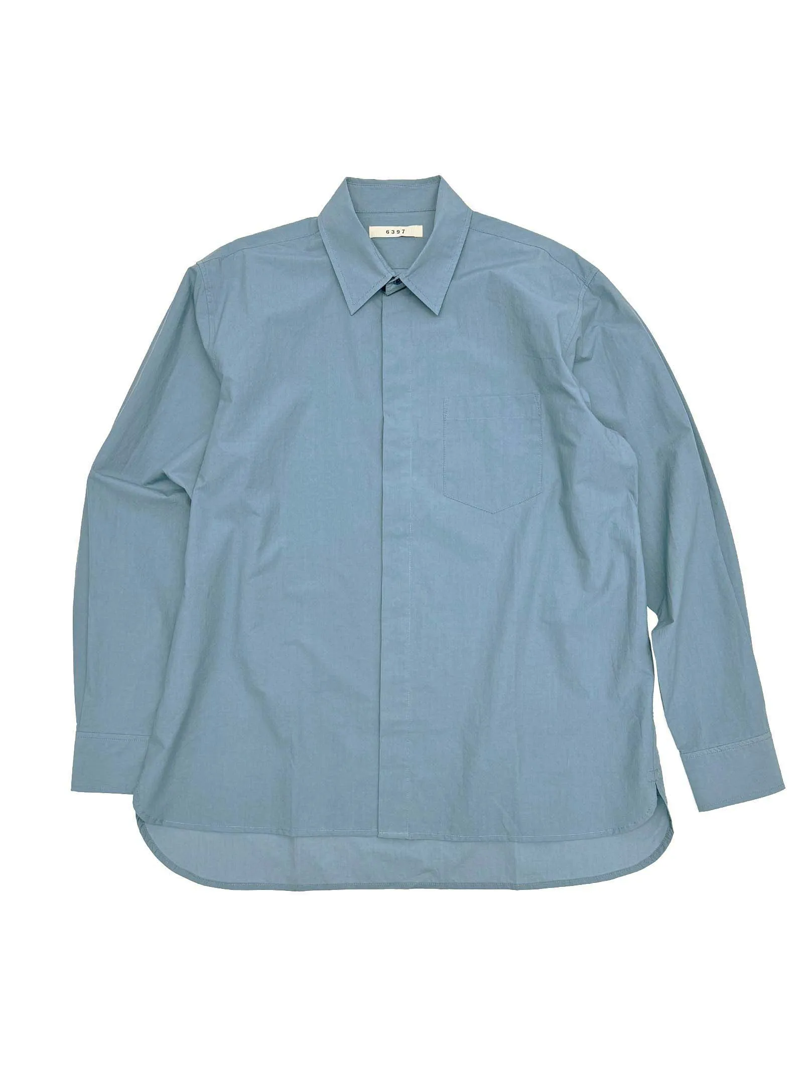 Concealed Placket Biggie Shirt in French Blue sold by 6397 product image thumbnail 4