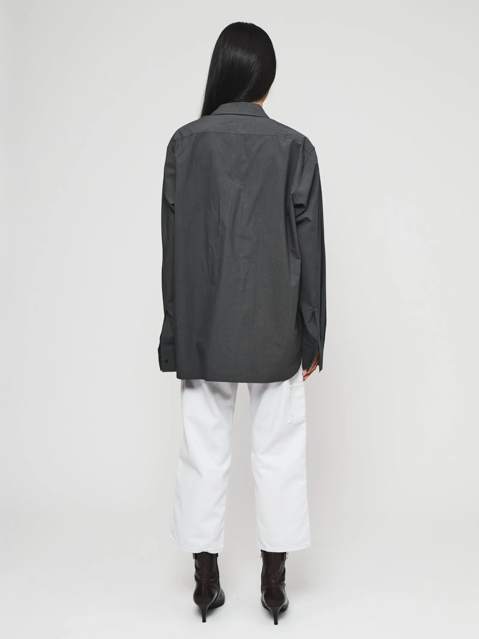 Concealed Placket Biggie Shirt in Washed Black sold by 6397 product image thumbnail 3