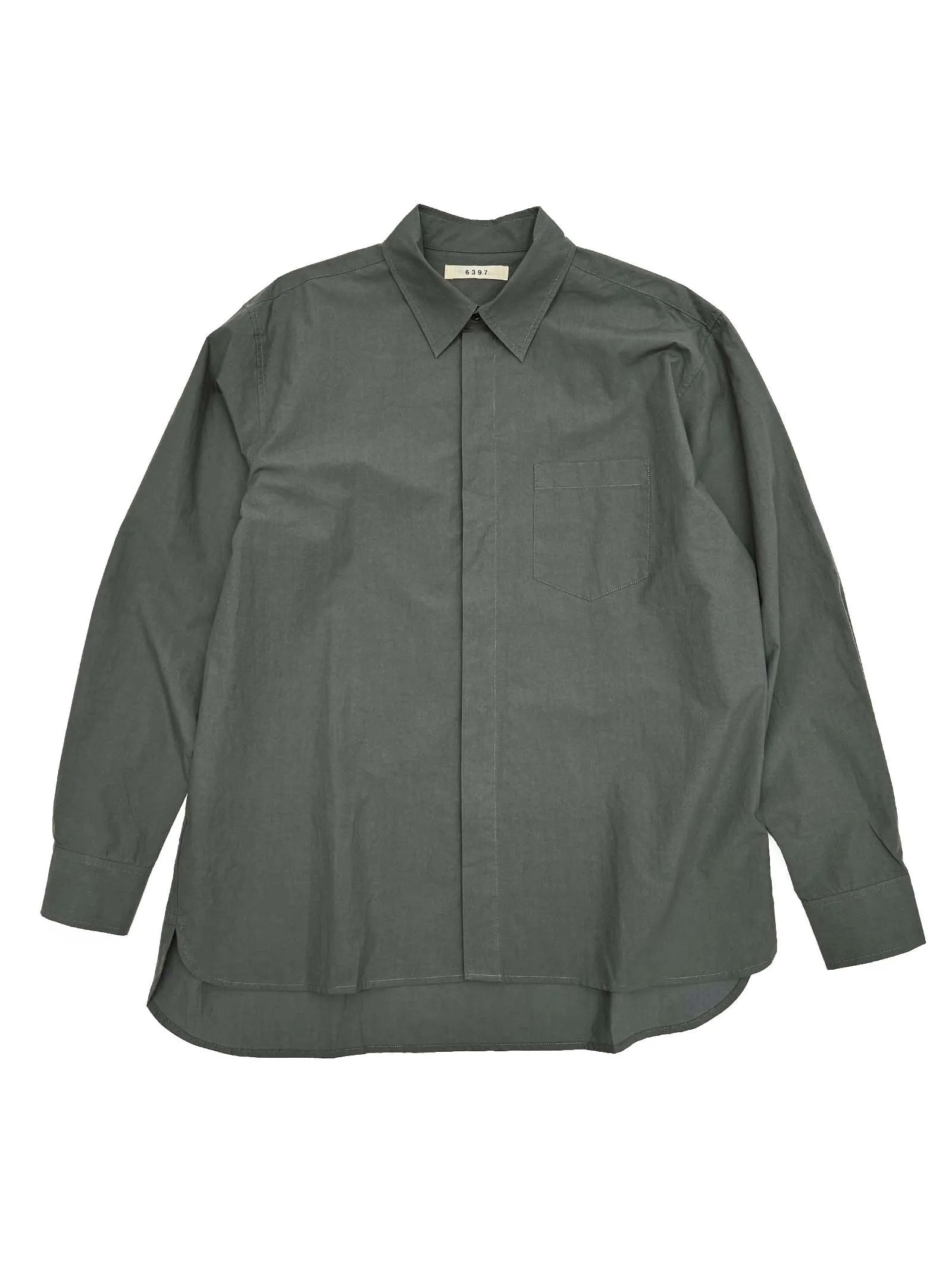 Concealed Placket Biggie Shirt in Washed Black sold by 6397 product image thumbnail 4