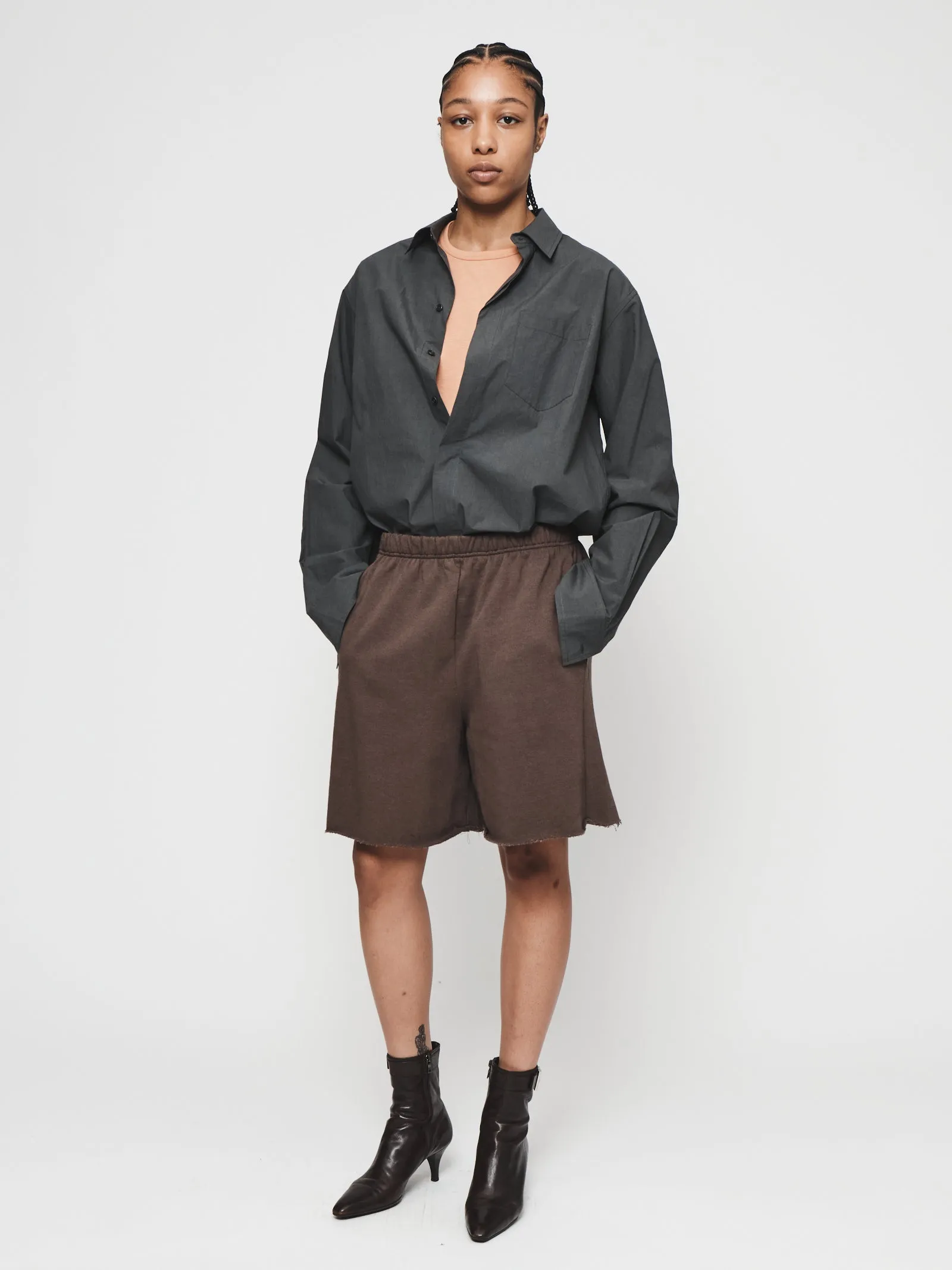 Cut Off Sweat Short in Washed Bark sold by 6397 product image thumbnail 2