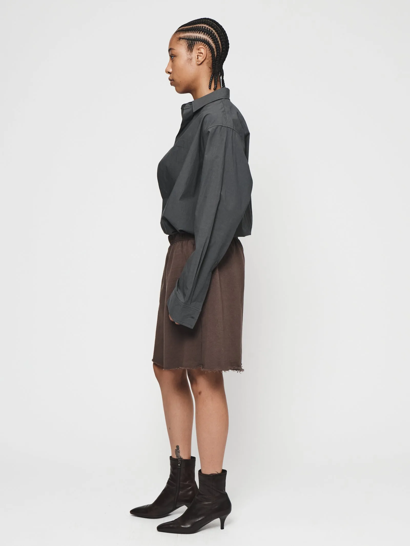 Cut Off Sweat Short in Washed Bark sold by 6397 product image thumbnail 3