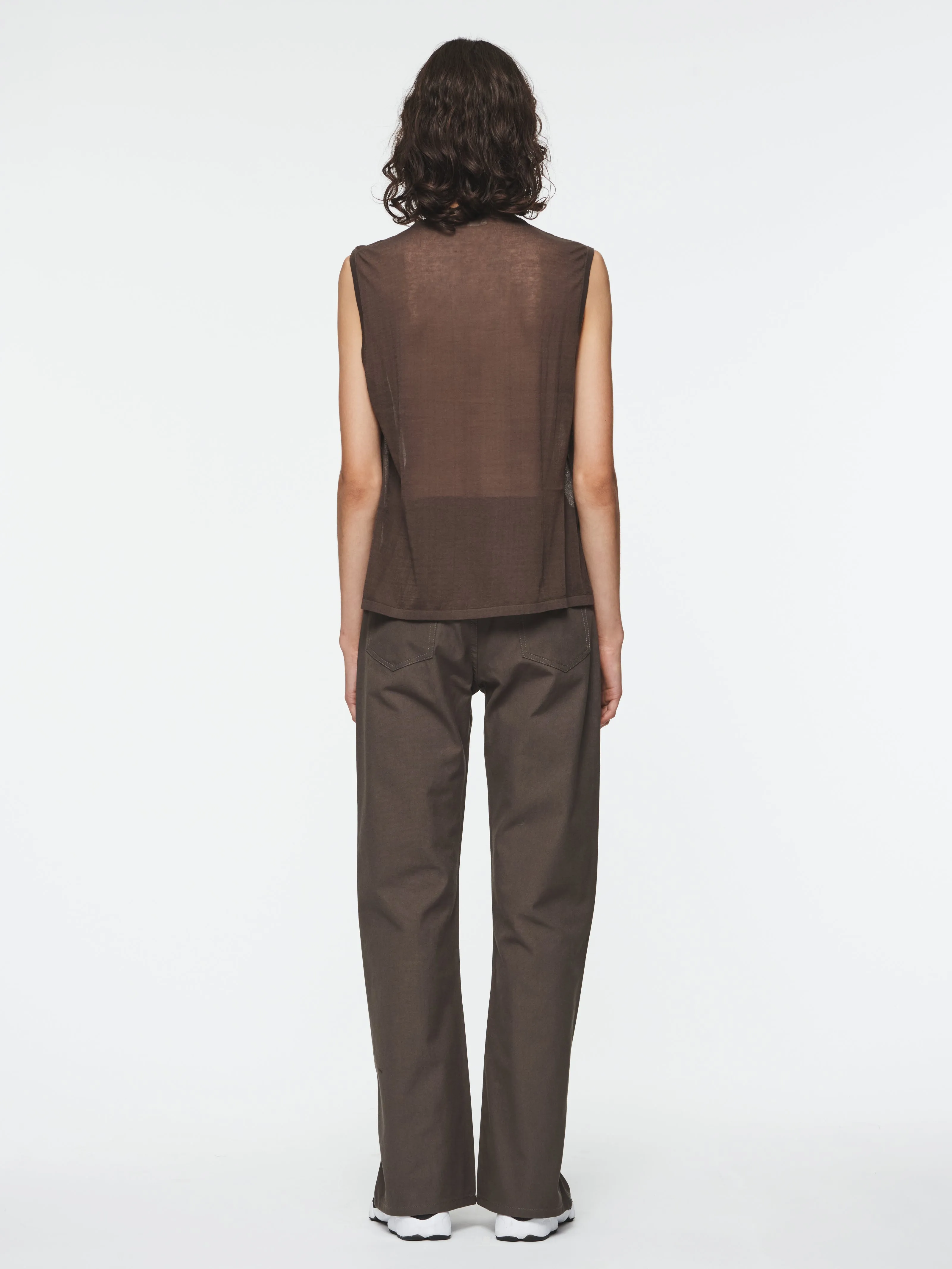 Sheer Muscle Tank in Bark sold by 6397 product image thumbnail 2