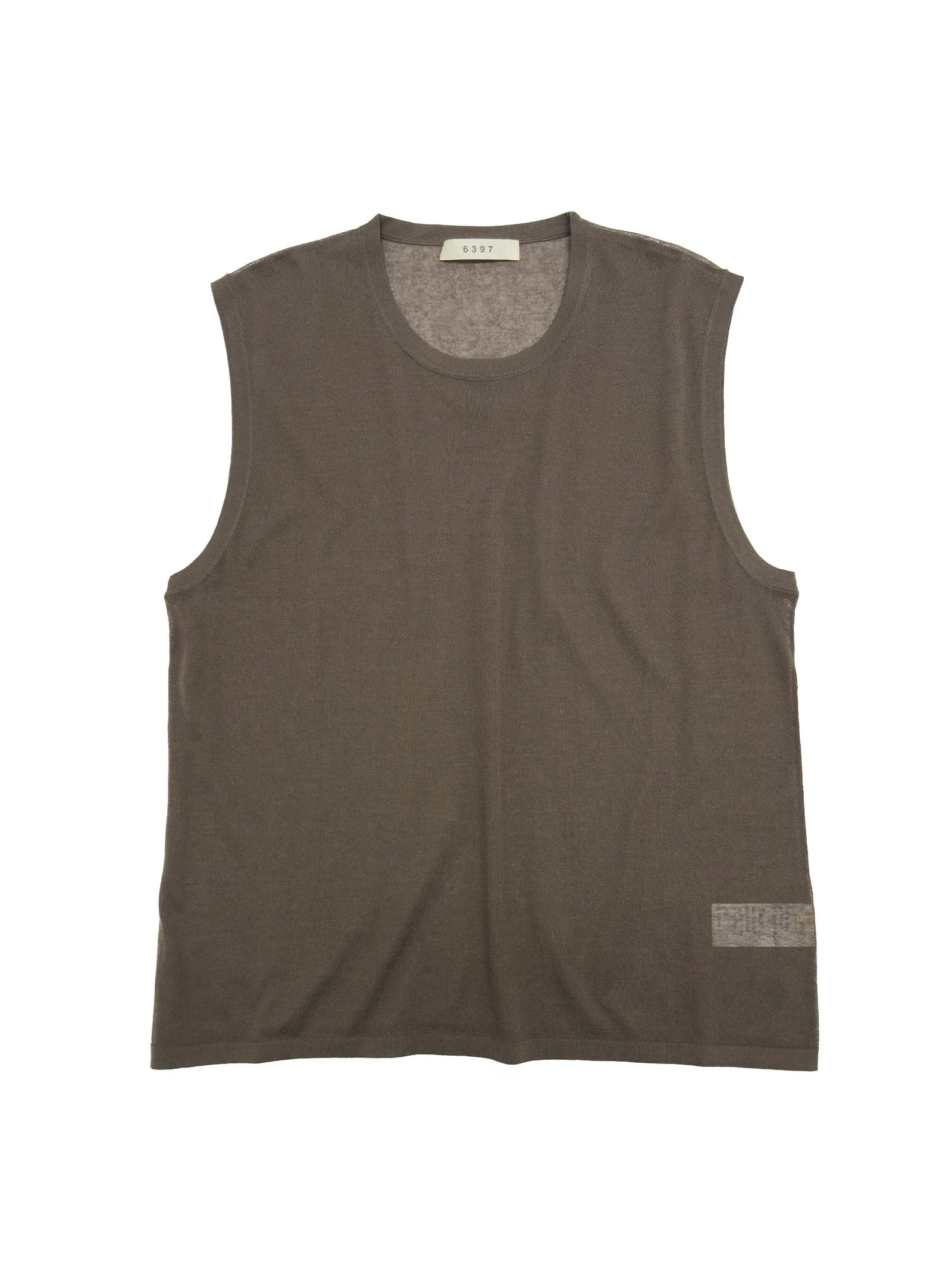 Sheer Muscle Tank in Bark sold by 6397 product image thumbnail 3