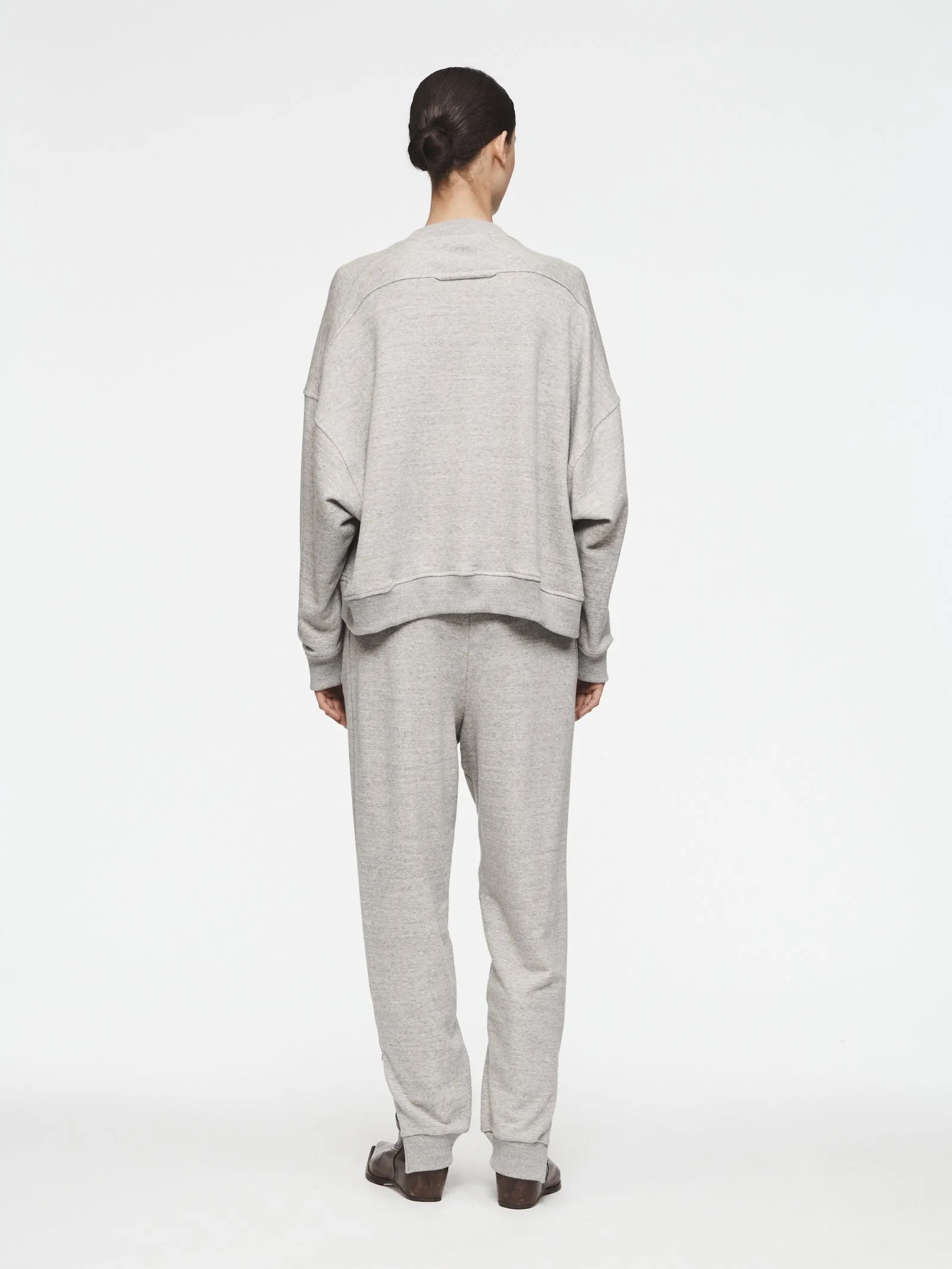 Zip Cuff Sweatpant in Heather Grey sold by 6397 product image thumbnail 2