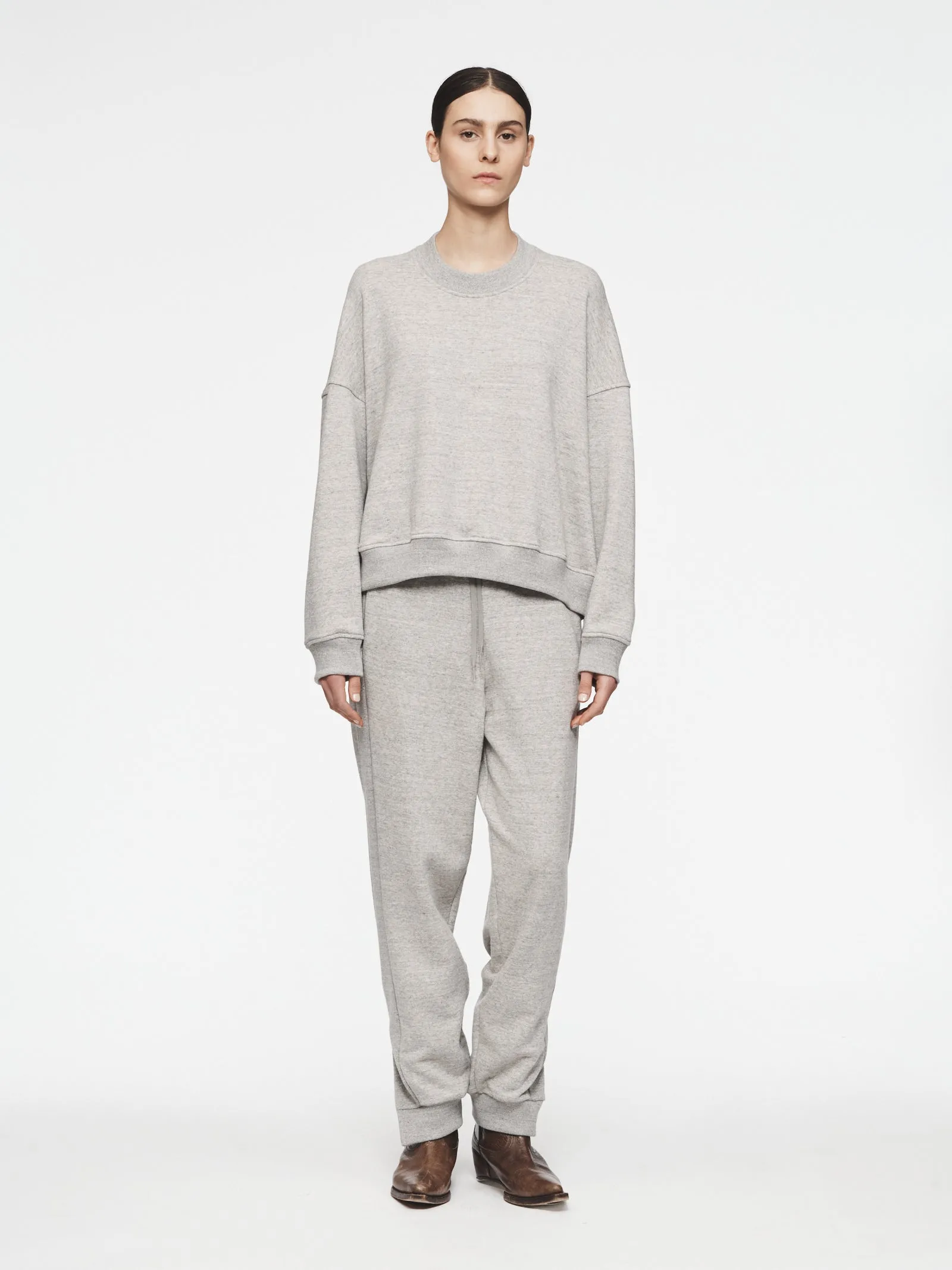 Zip Cuff Sweatpant in Heather Grey sold by 6397