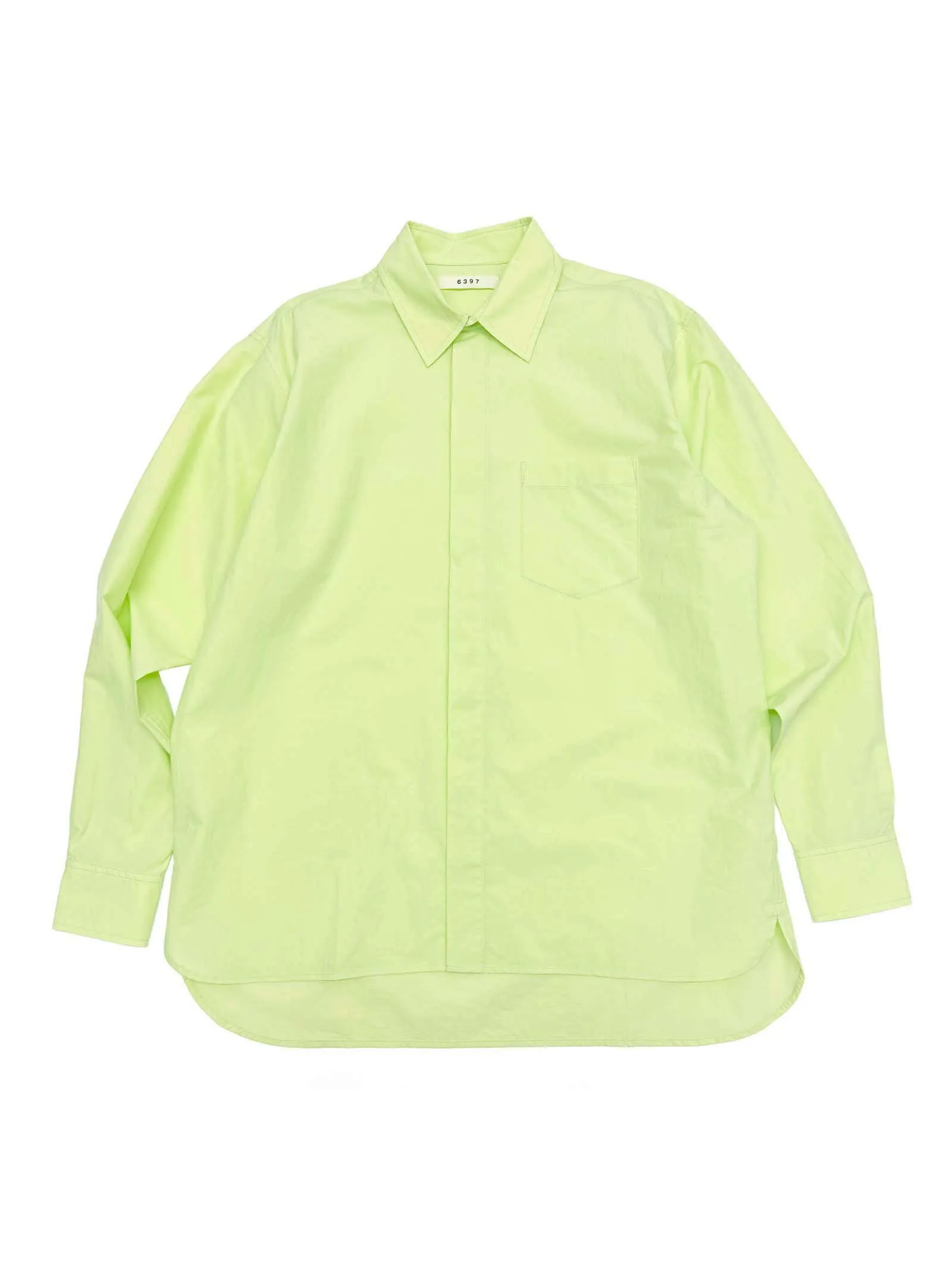 Concealed Placket Biggie Shirt in Limeade sold by 6397 product image thumbnail 3