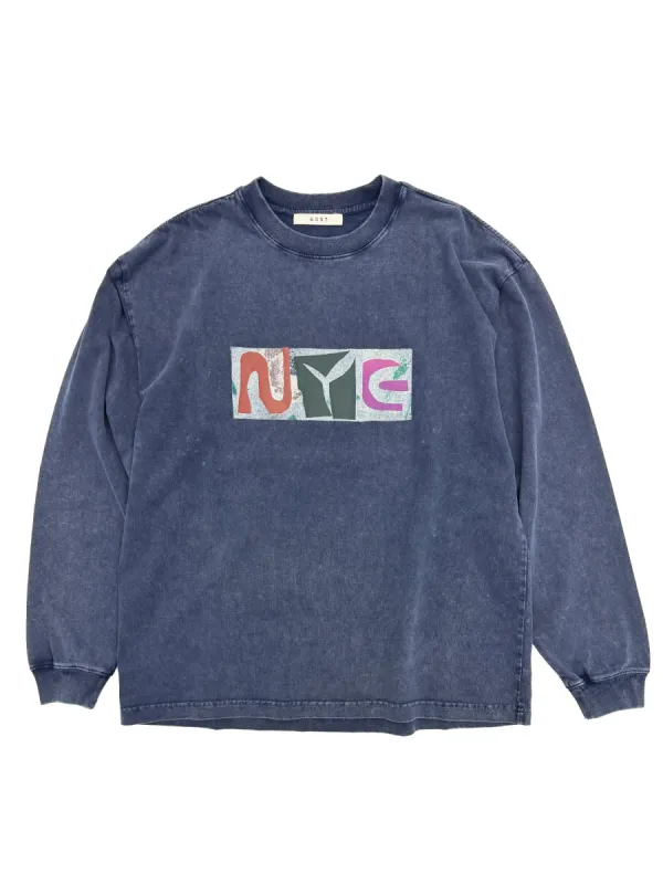 NYC Biggie T in Washed Indigo made by 6397