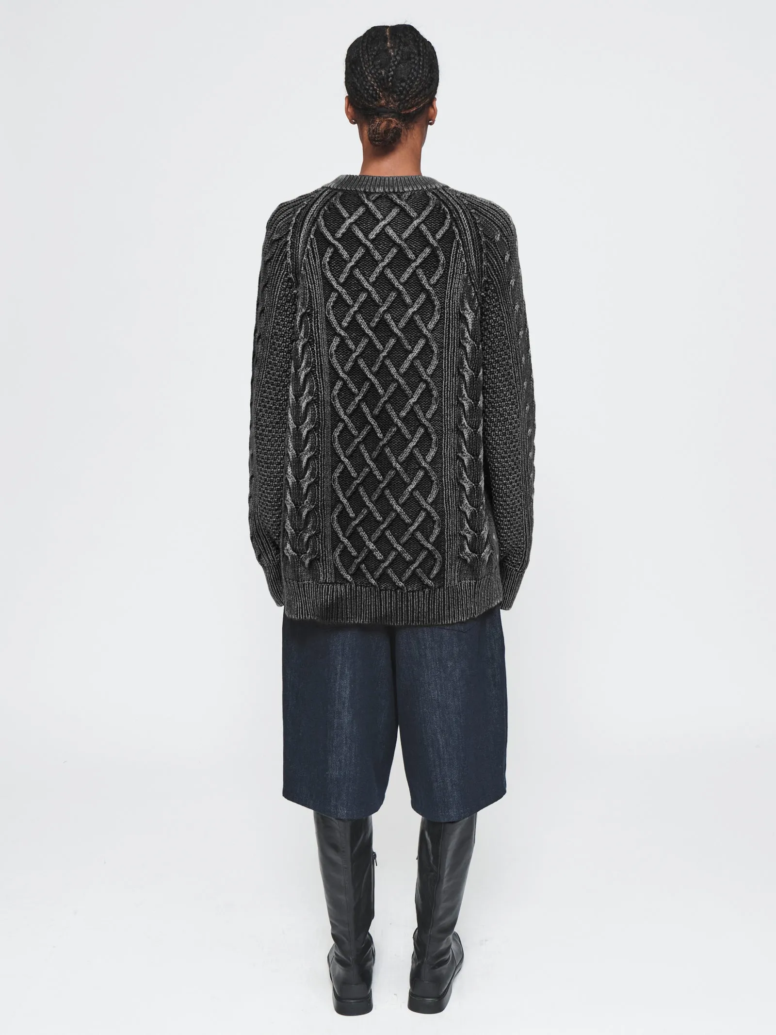 Raglan Cable in Washed Black sold by 6397 product image thumbnail 3