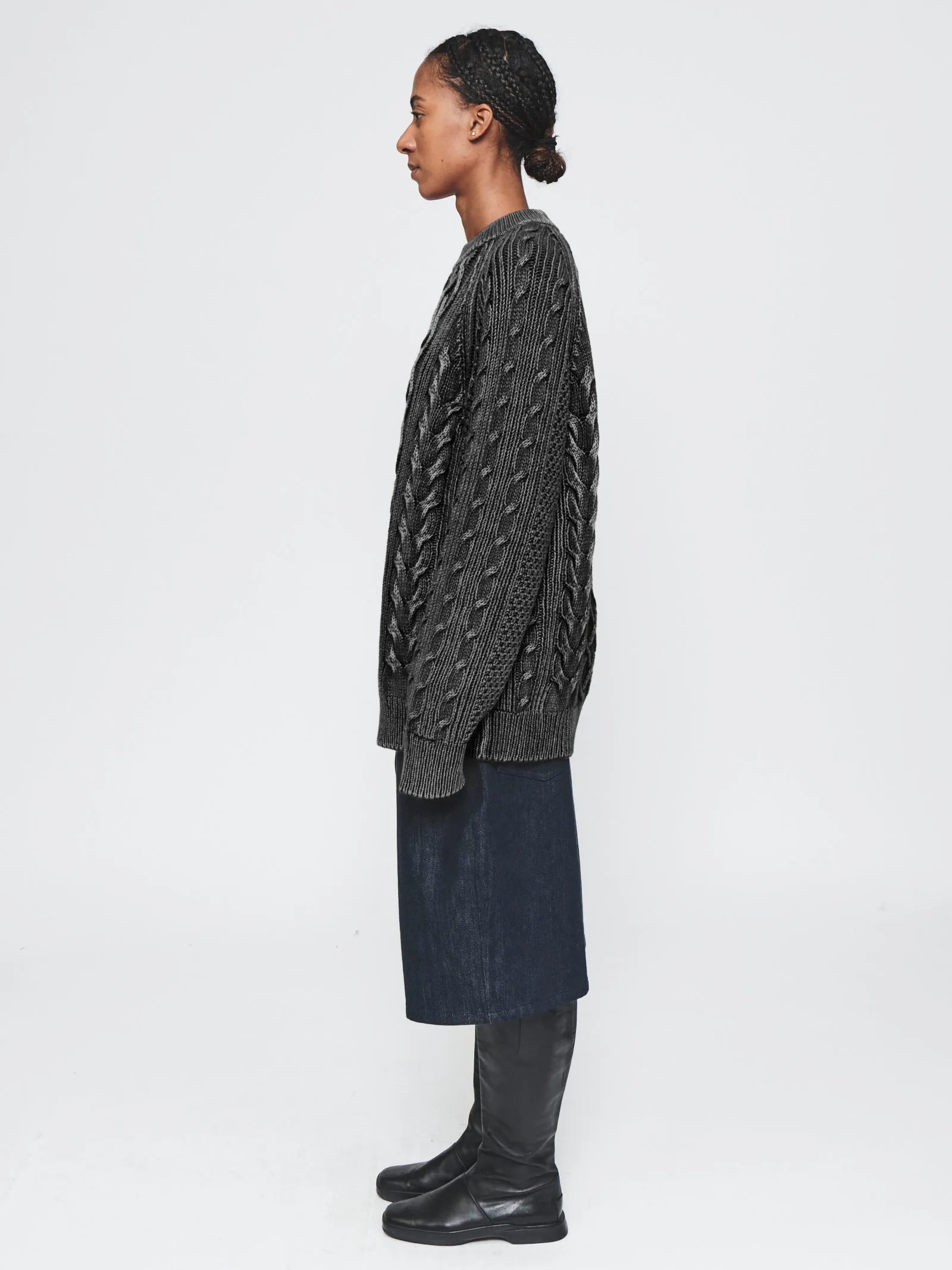 Raglan Cable in Washed Black sold by 6397 product image thumbnail 2