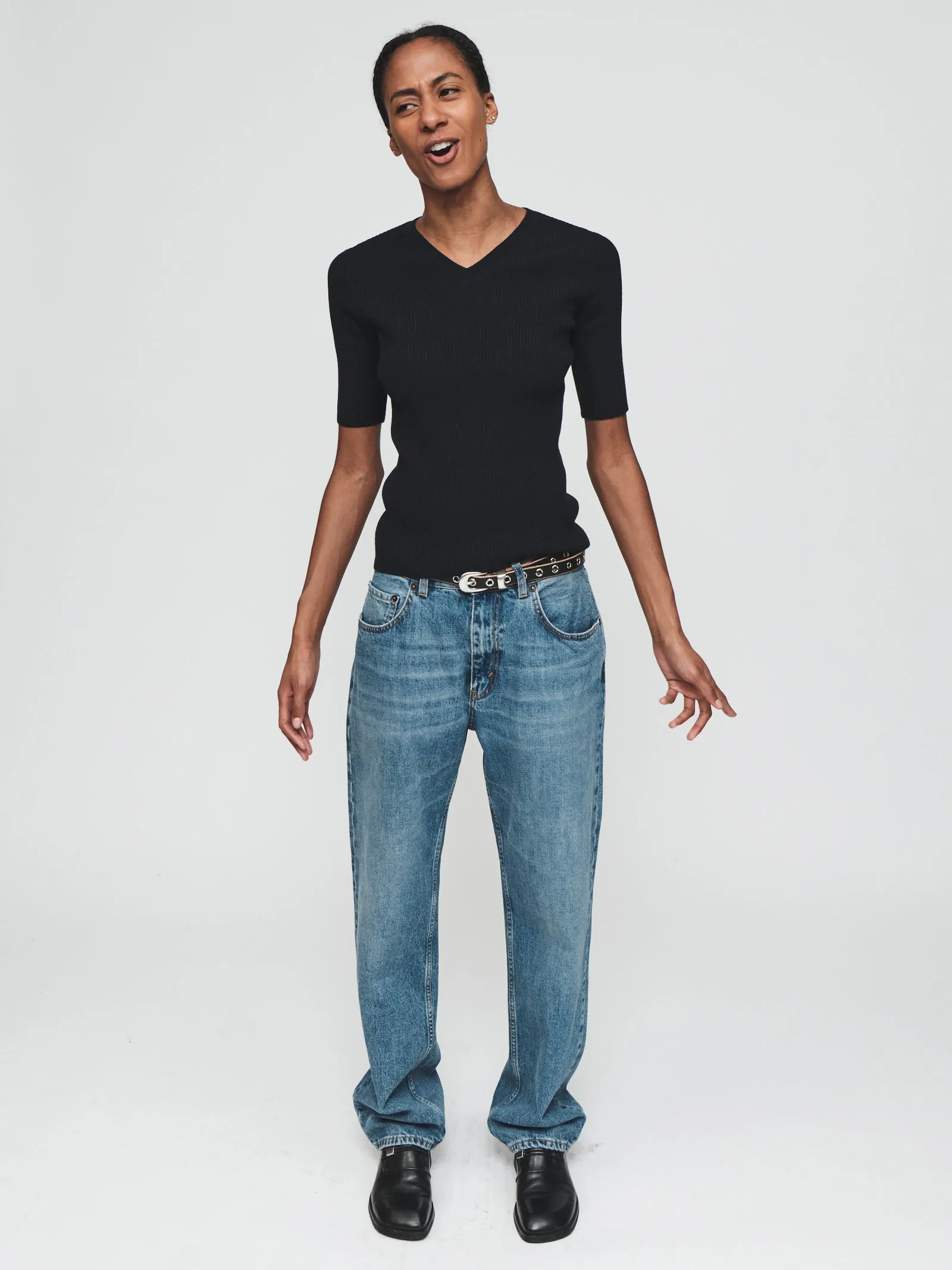 Rib Elbow V in Midnight sold by 6397