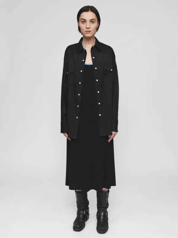 Sheer Western Shirt in Black sold by 6397