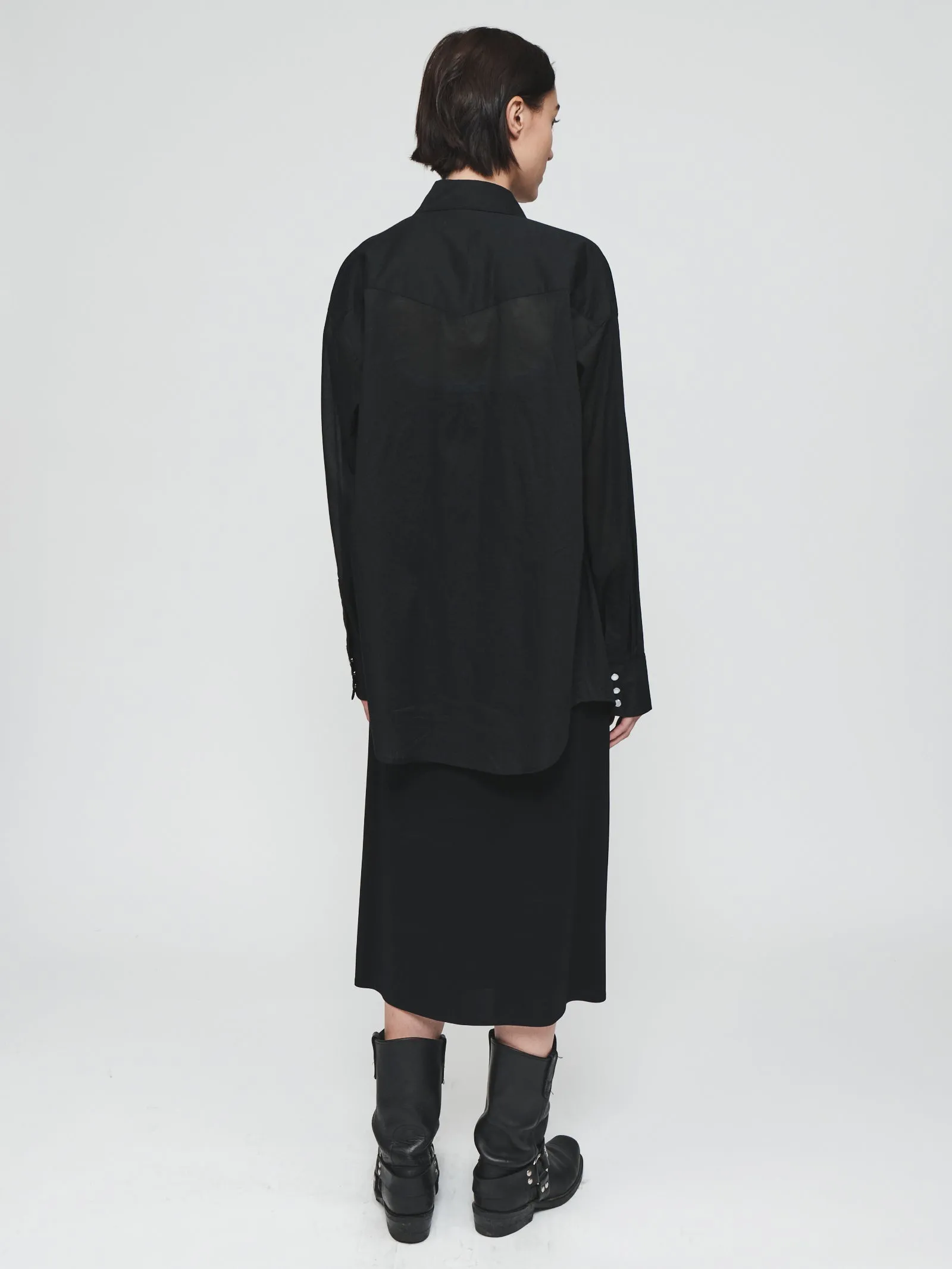 Sheer Western Shirt in Black sold by 6397 product image thumbnail 2