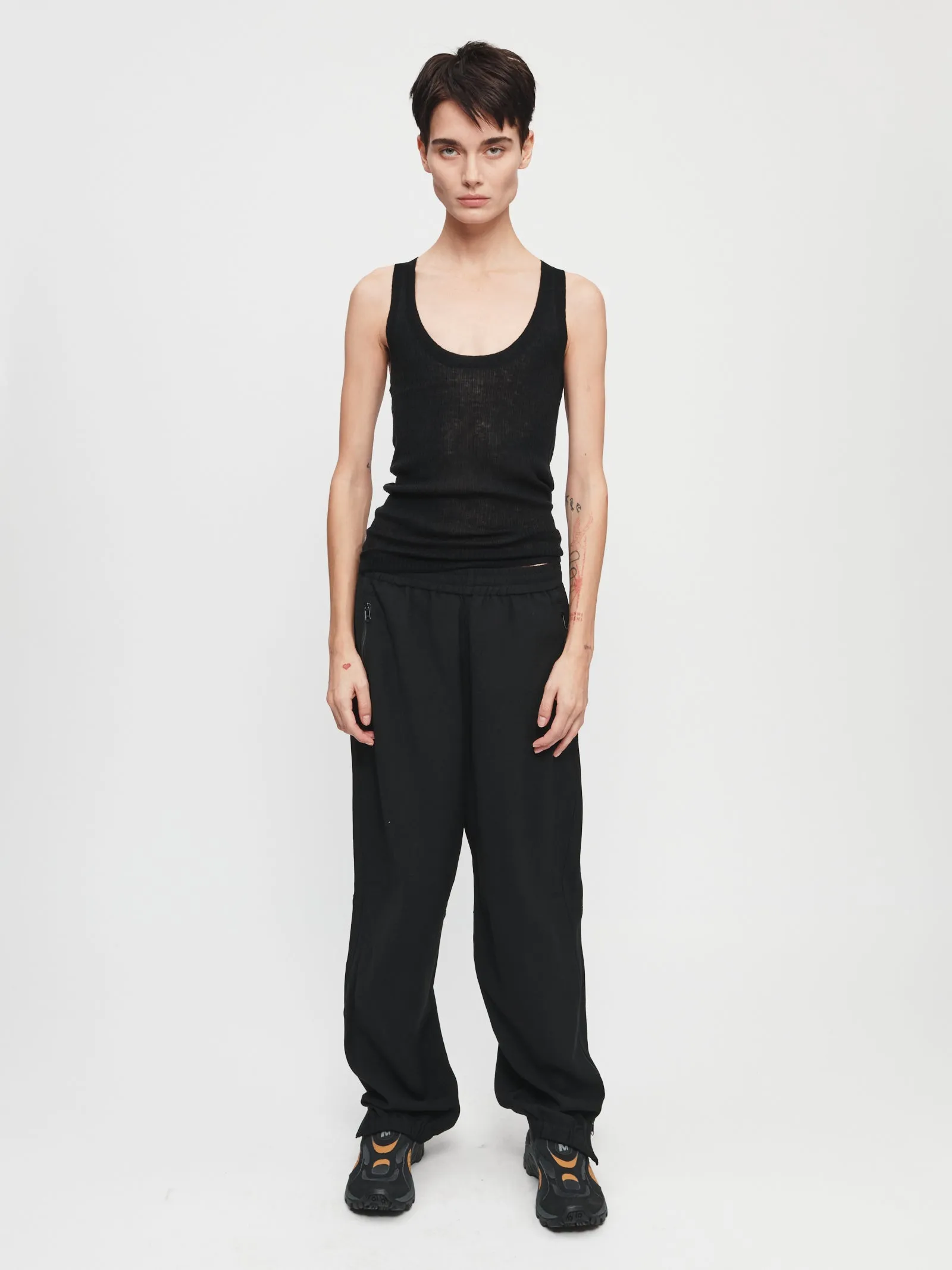 Tailored Warm Up Pant in Black sold by 6397
