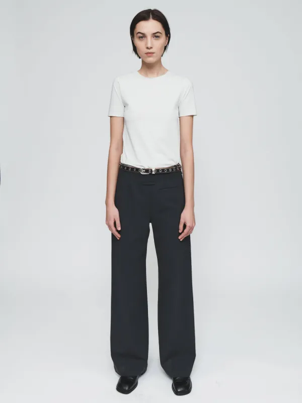 Double Back Pant in Washed Black made by 6397