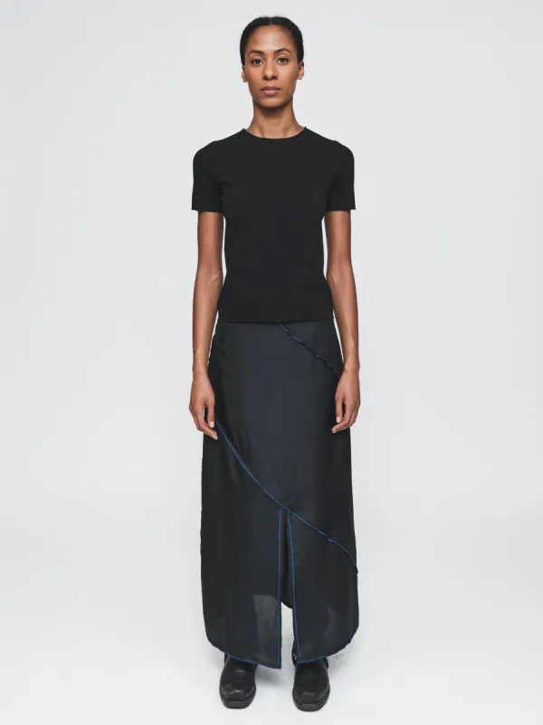 Deconstructed Midi Skirt in Black sold by 6397