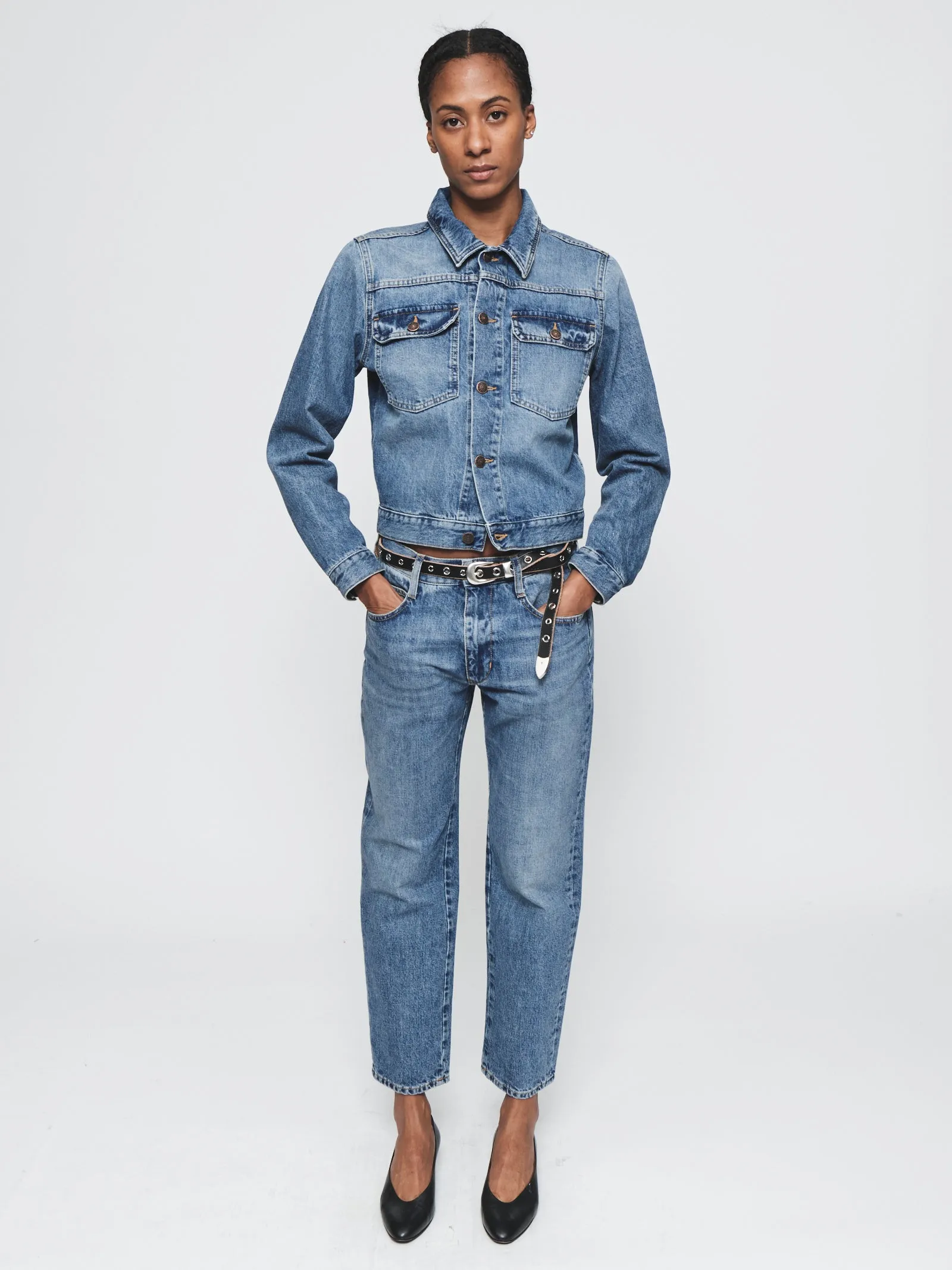 Shrunken Jacket in Americana Blue sold by 6397