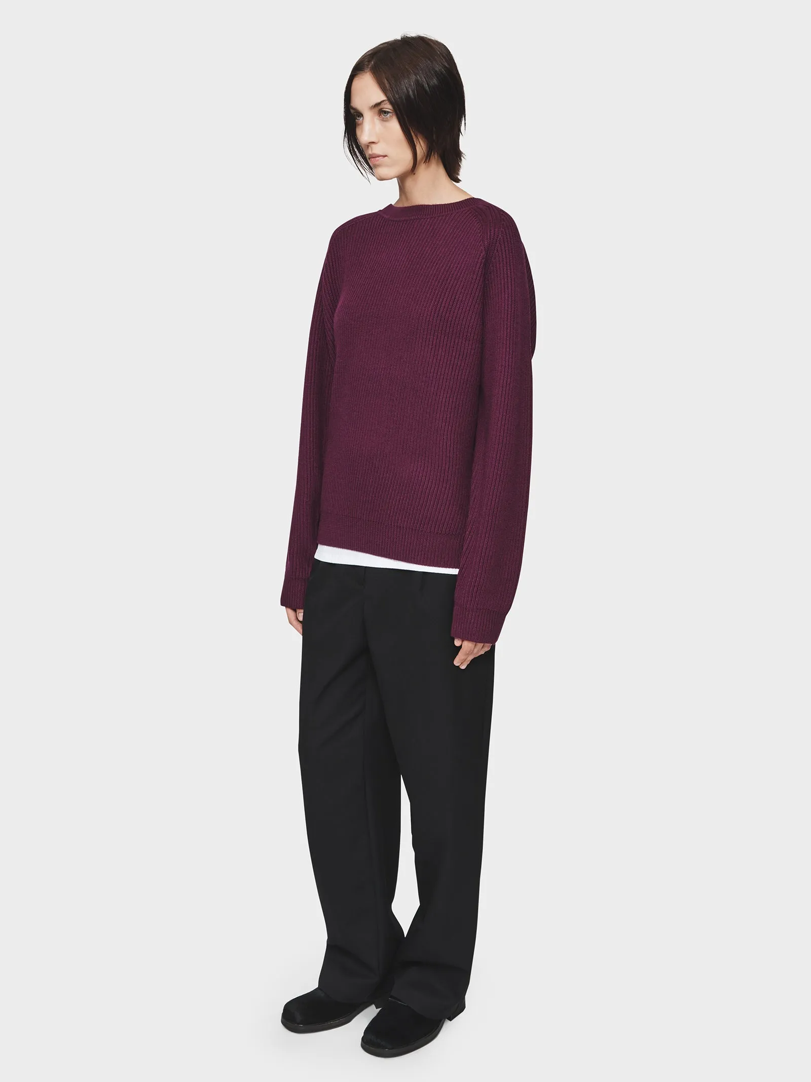 Ribbed Raglan in Plum sold by 6397 product image thumbnail 2