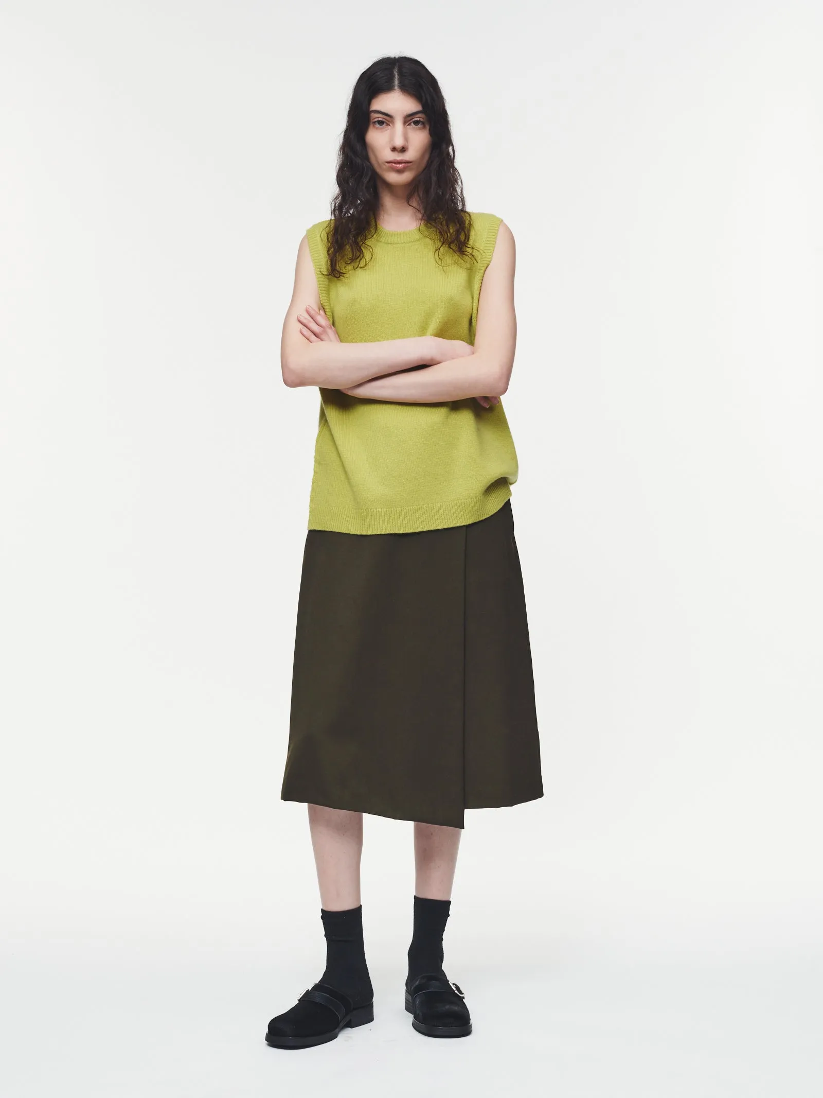 Sleeveless Crew in Lime sold by 6397