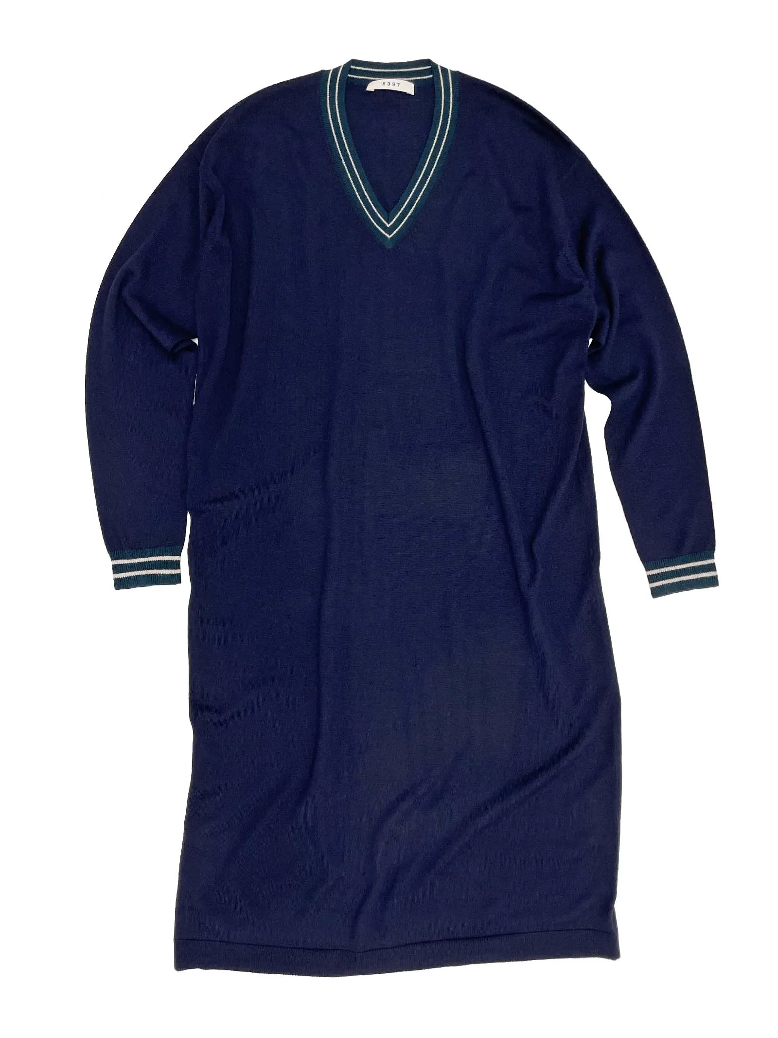 V-Neck Sweater Dress in Navy sold by 6397 product image thumbnail 4