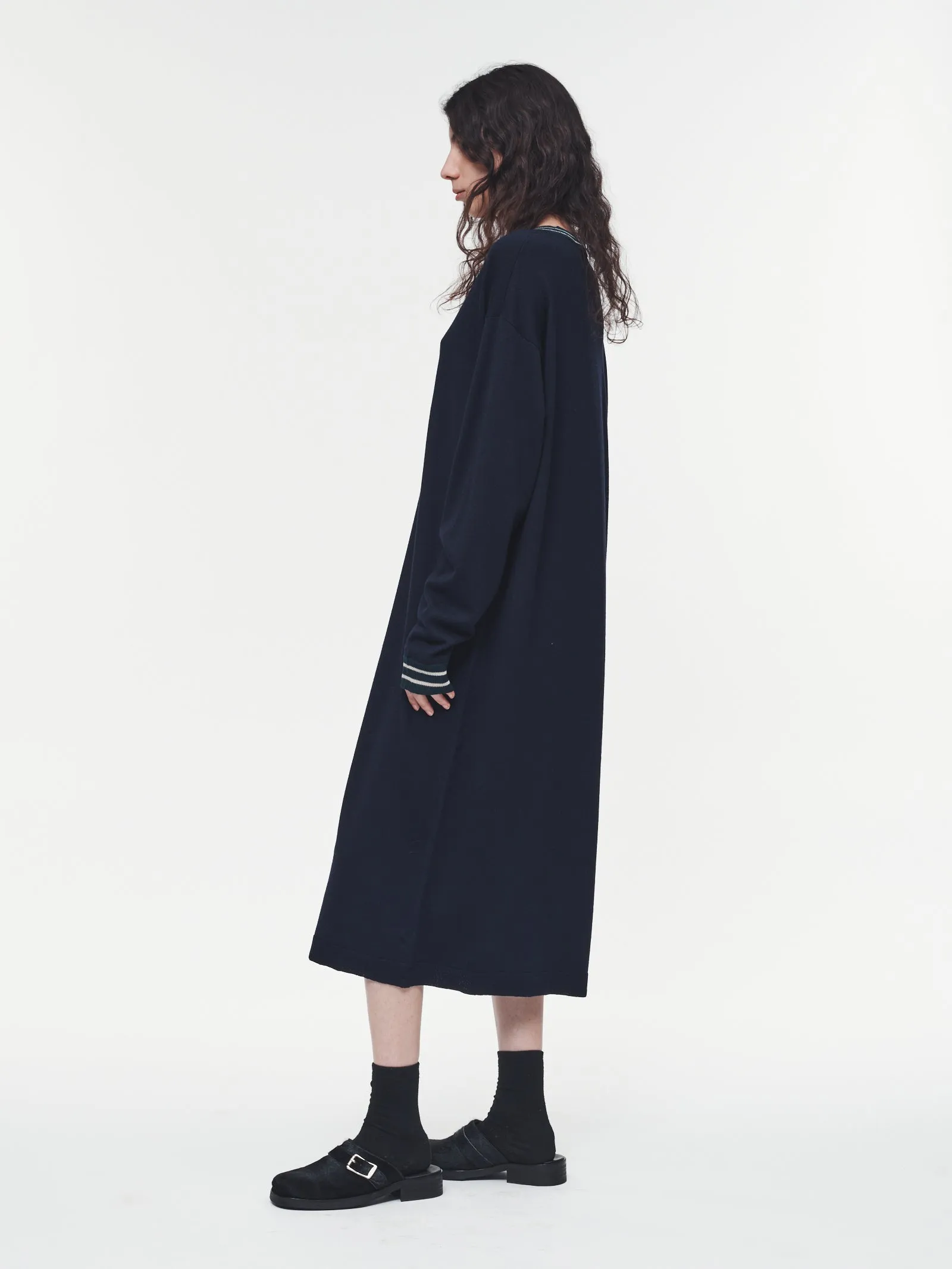 V-Neck Sweater Dress in Navy sold by 6397 product image thumbnail 2