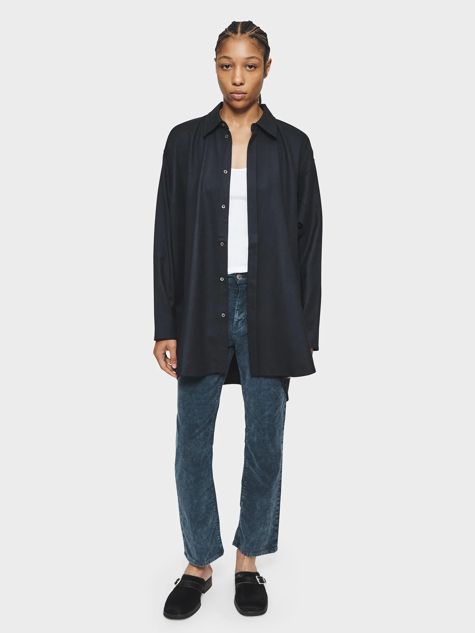 Tailored Artist's Smock in Dark Navy sold by 6397