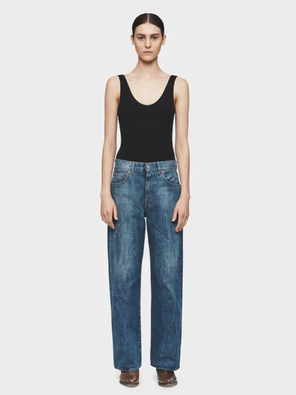Wide Jean in Marbled Blue sold by 6397