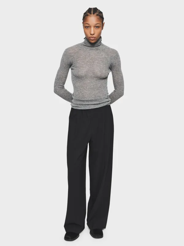 Slim Rib Turtleneck in Medium Grey sold by 6397