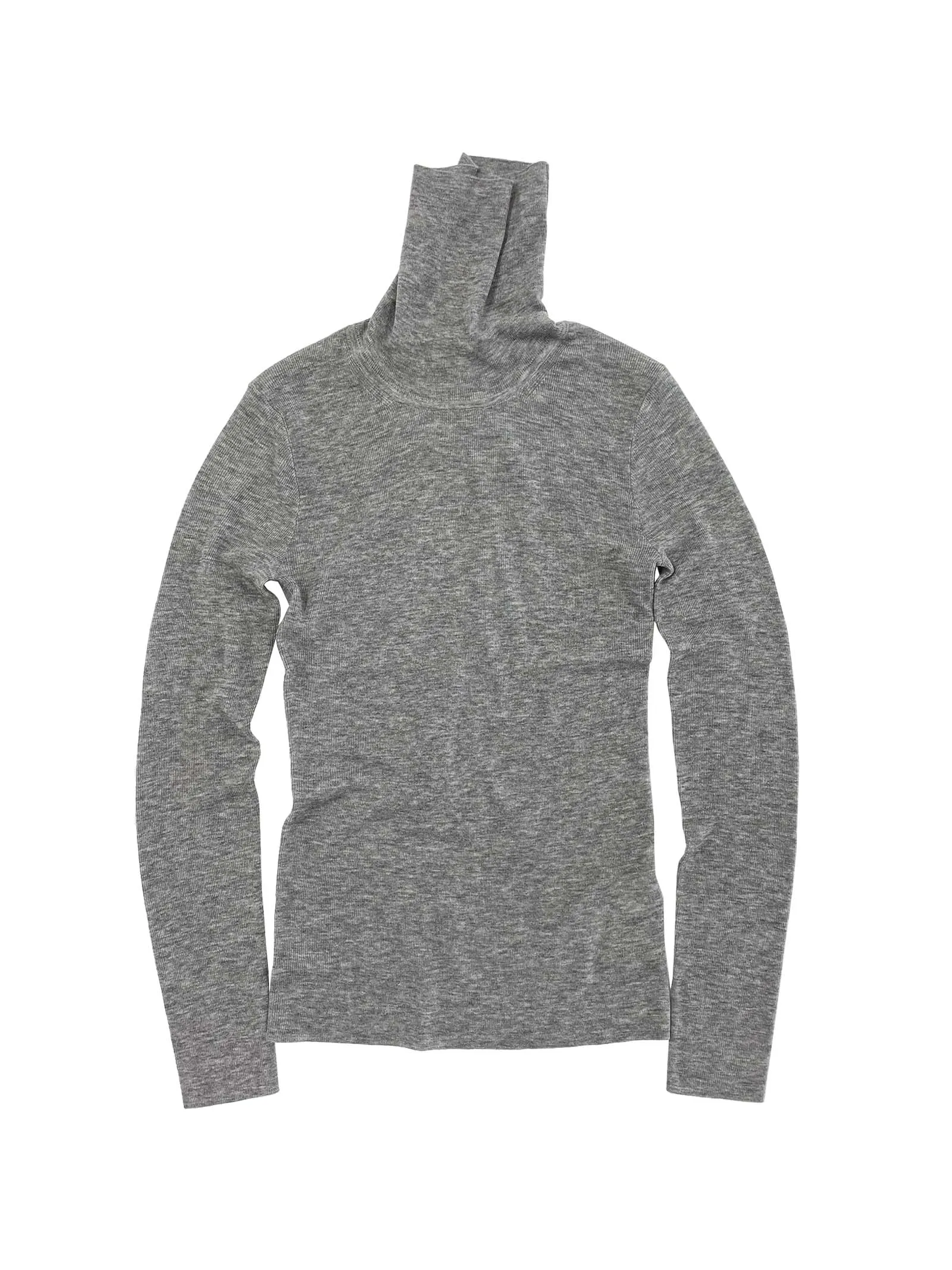Slim Rib Turtleneck in Medium Grey sold by 6397 product image thumbnail 5