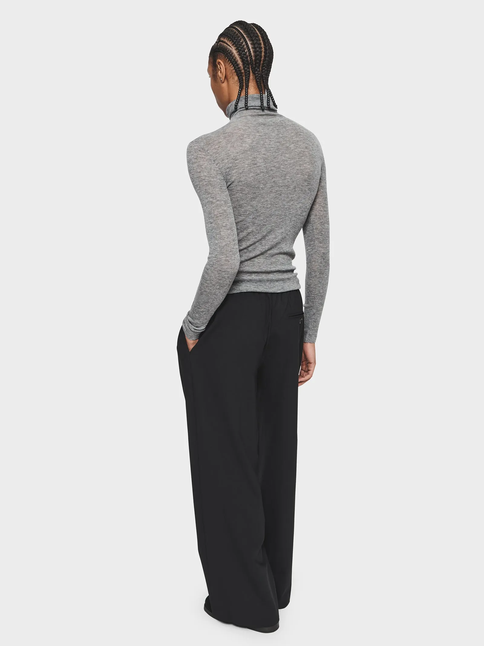 Slim Rib Turtleneck in Medium Grey sold by 6397 product image thumbnail 3