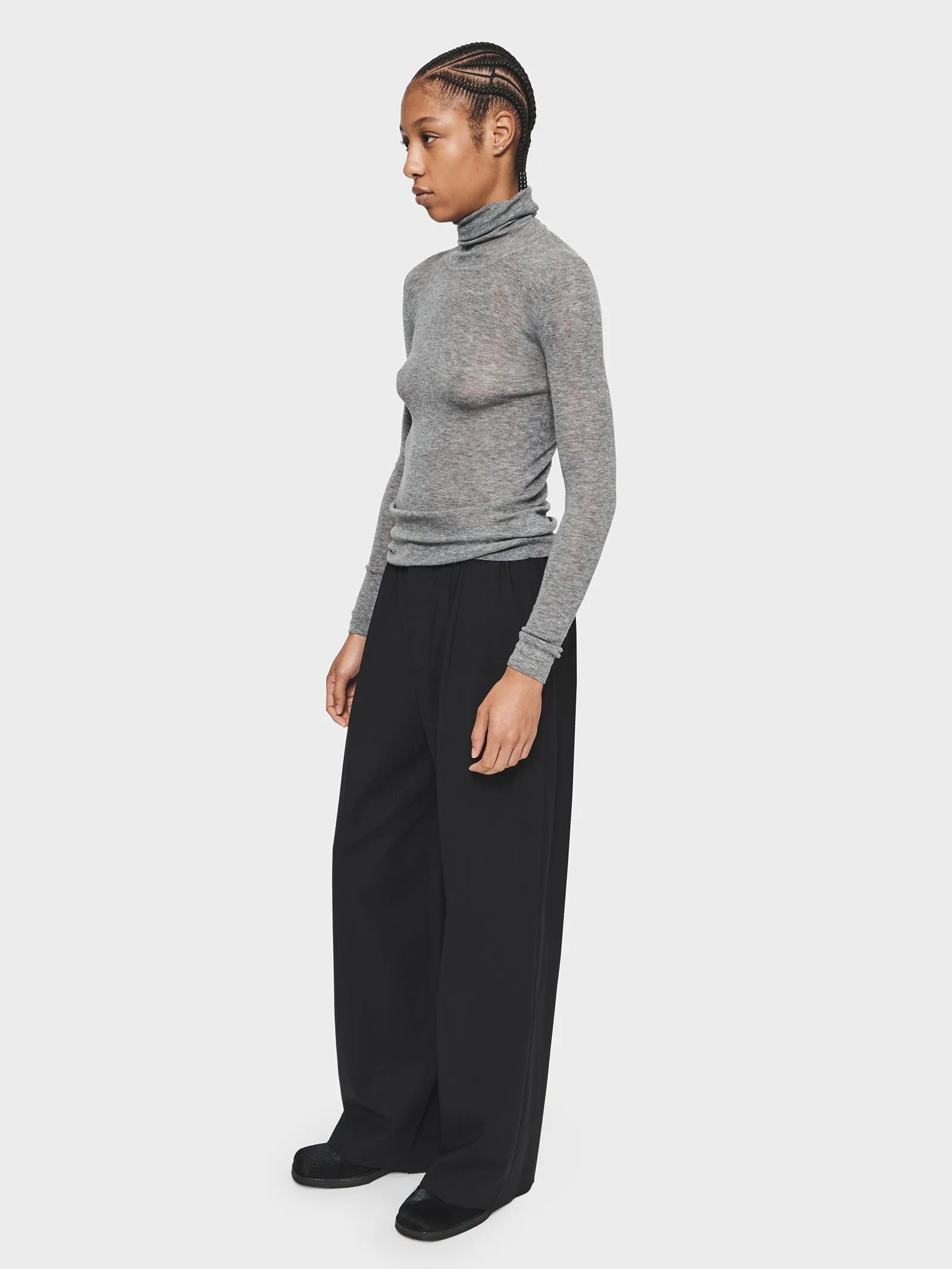 Slim Rib Turtleneck in Medium Grey sold by 6397 product image thumbnail 2
