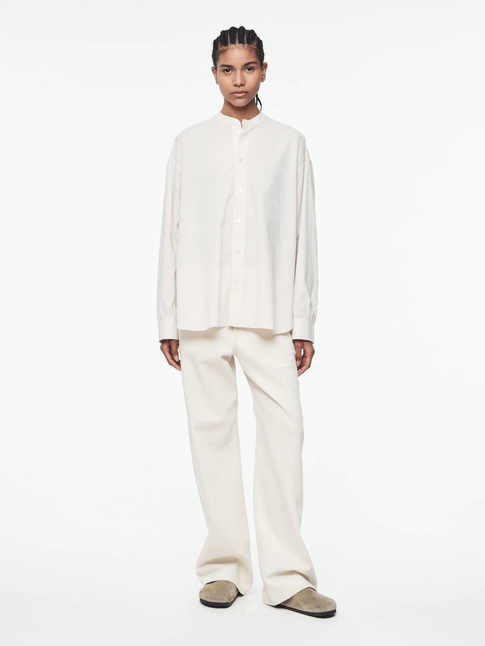 Band Collar Buttondown in Light Sand sold by 6397