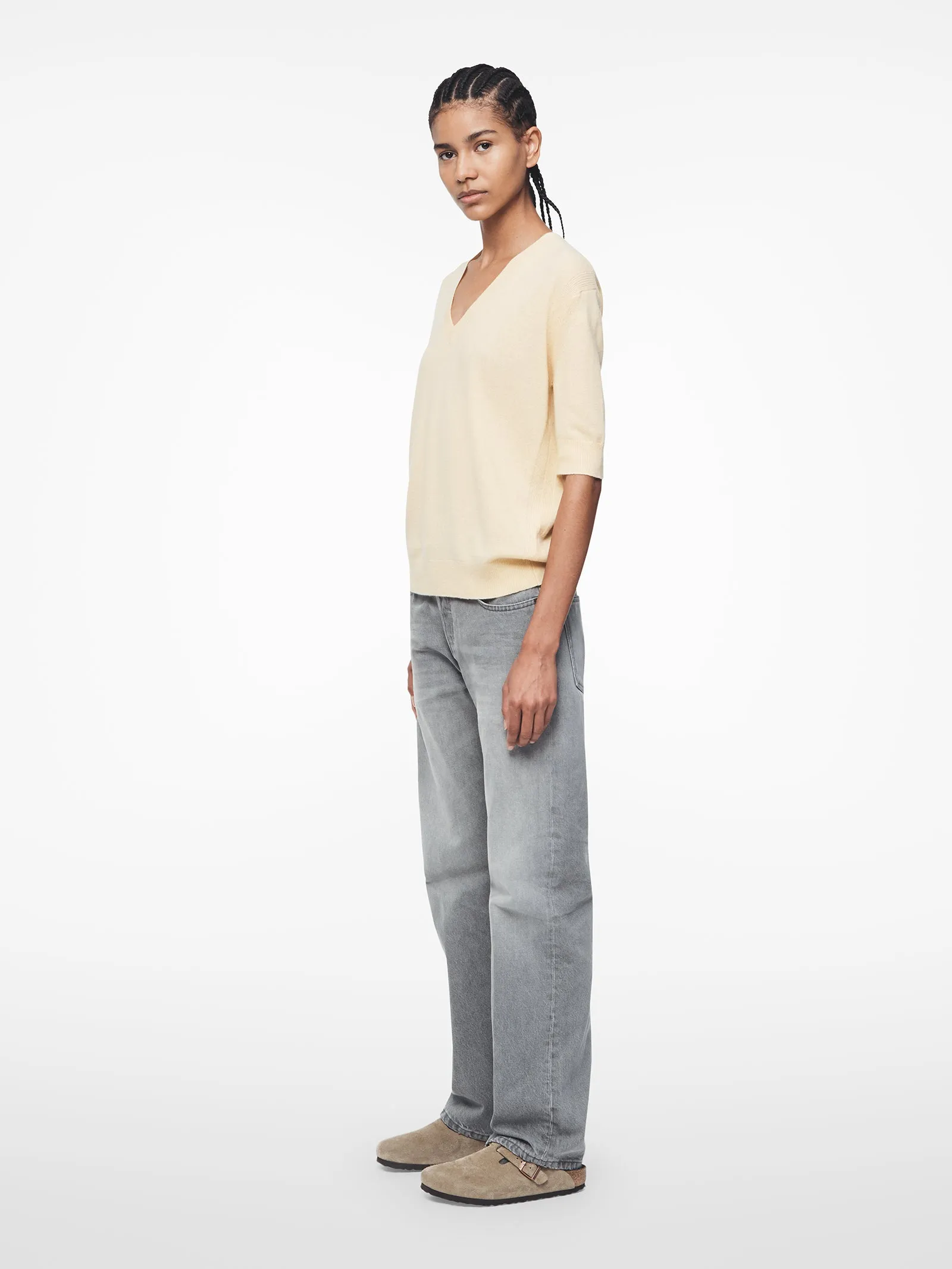 Elbow Sleeve V-Neck in Hay sold by 6397 product image thumbnail 2