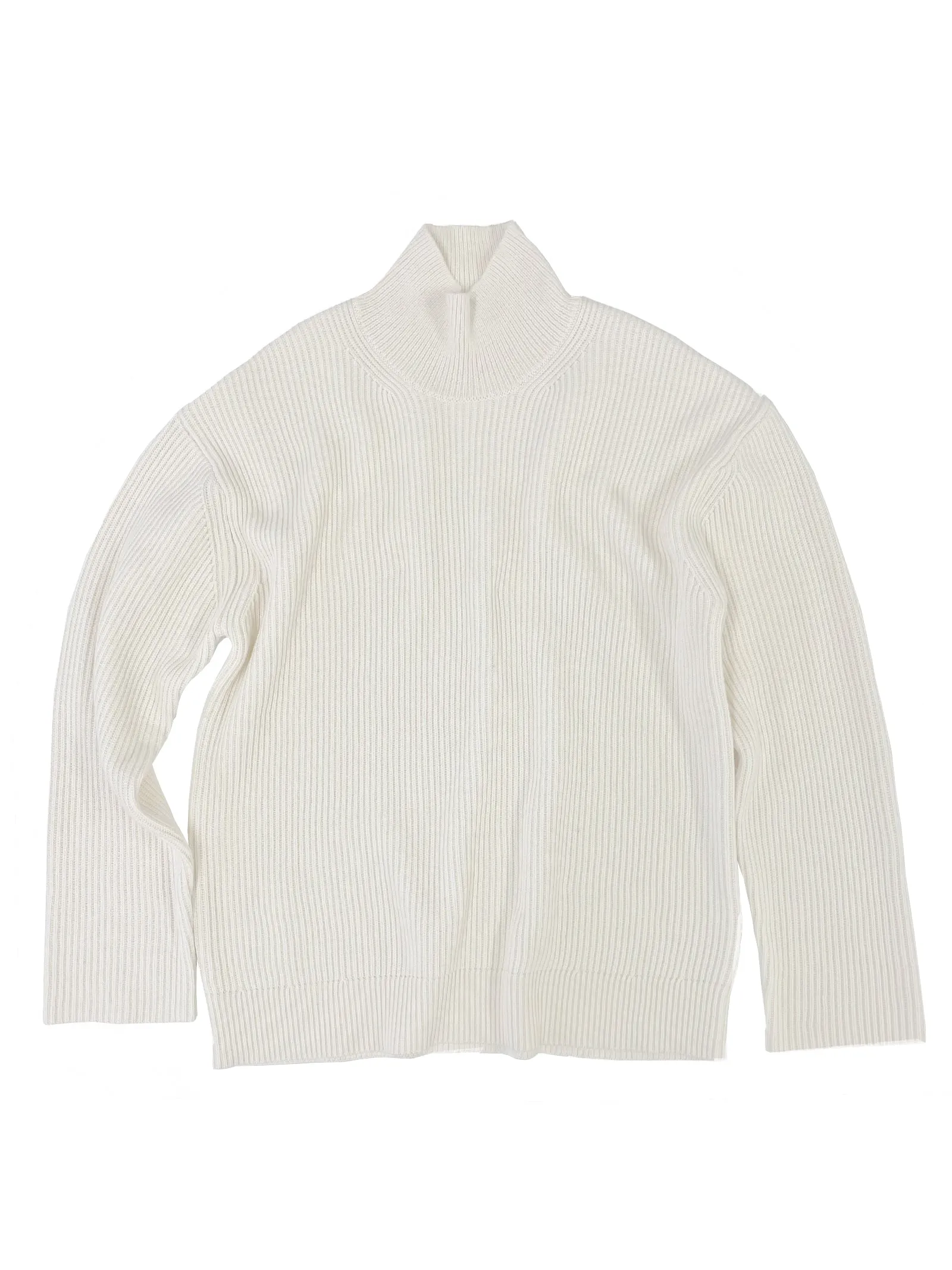 Cotton Cashmere Ribbed Mockneck in Ivory sold by 6397 product image thumbnail 4
