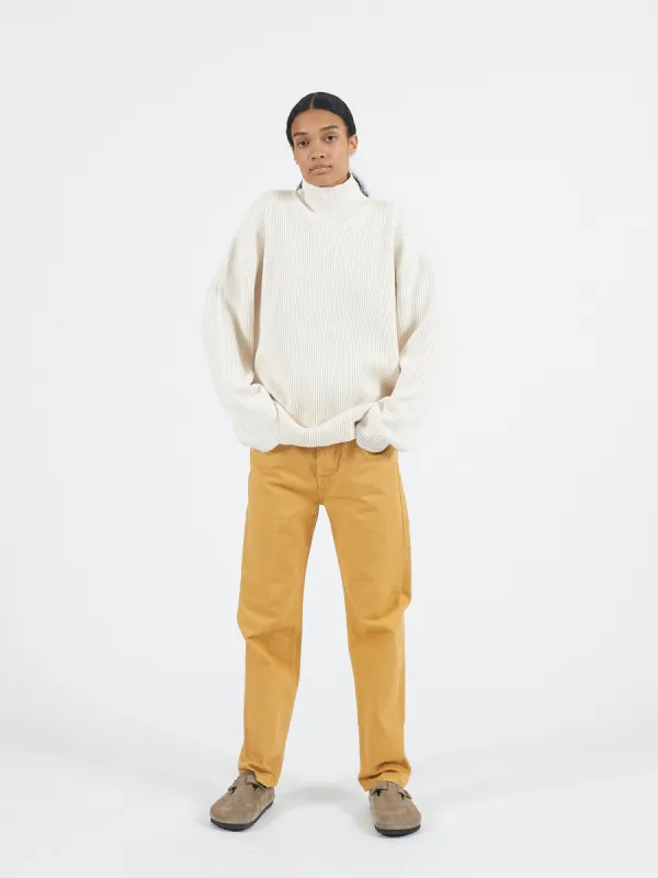 Cotton Cashmere Ribbed Mockneck in Ivory sold by 6397