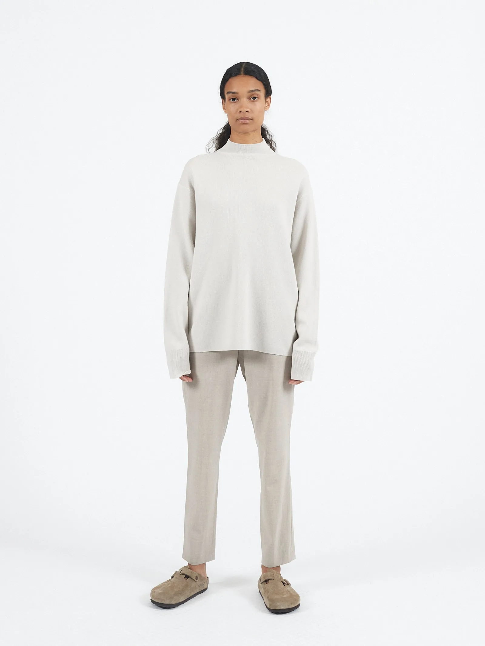 Merino Mockneck L/S in Putty sold by 6397