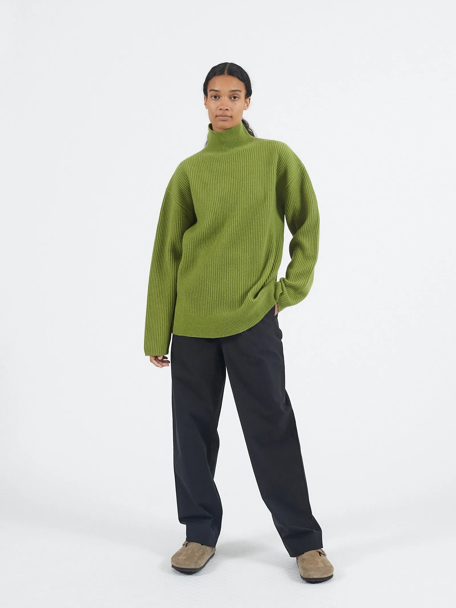 Ribbed Mockneck in Grass sold by 6397