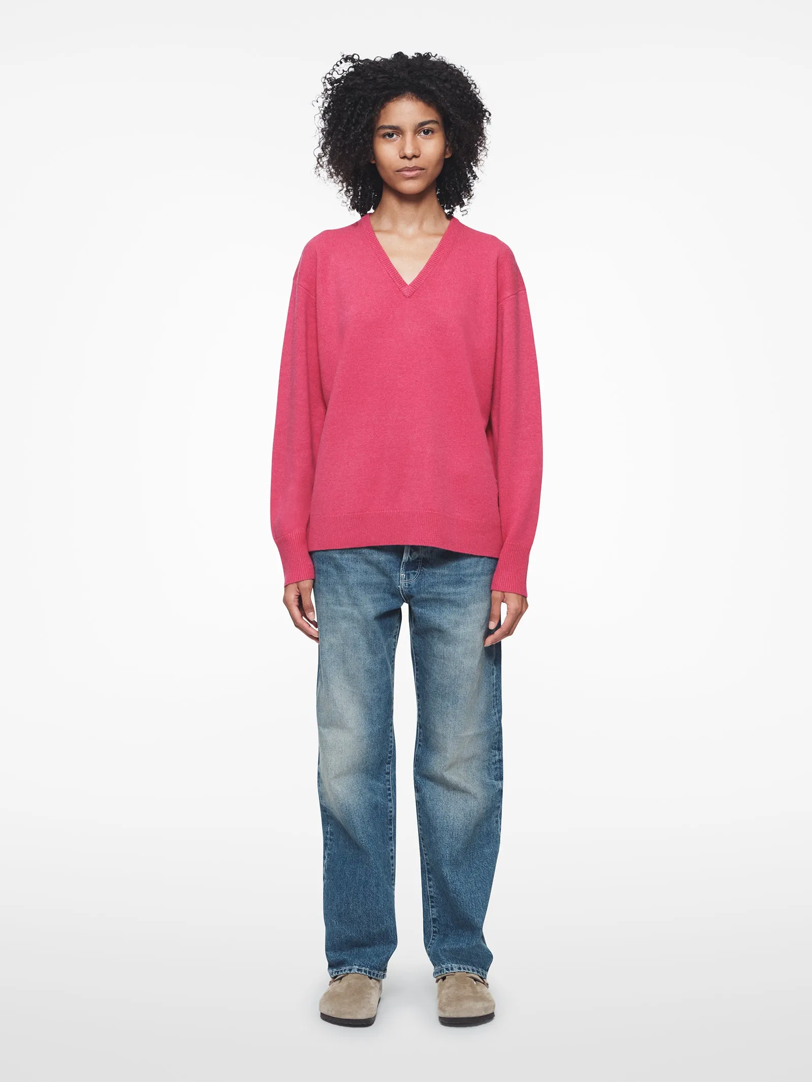 Oversized V-Neck in Punch sold by 6397