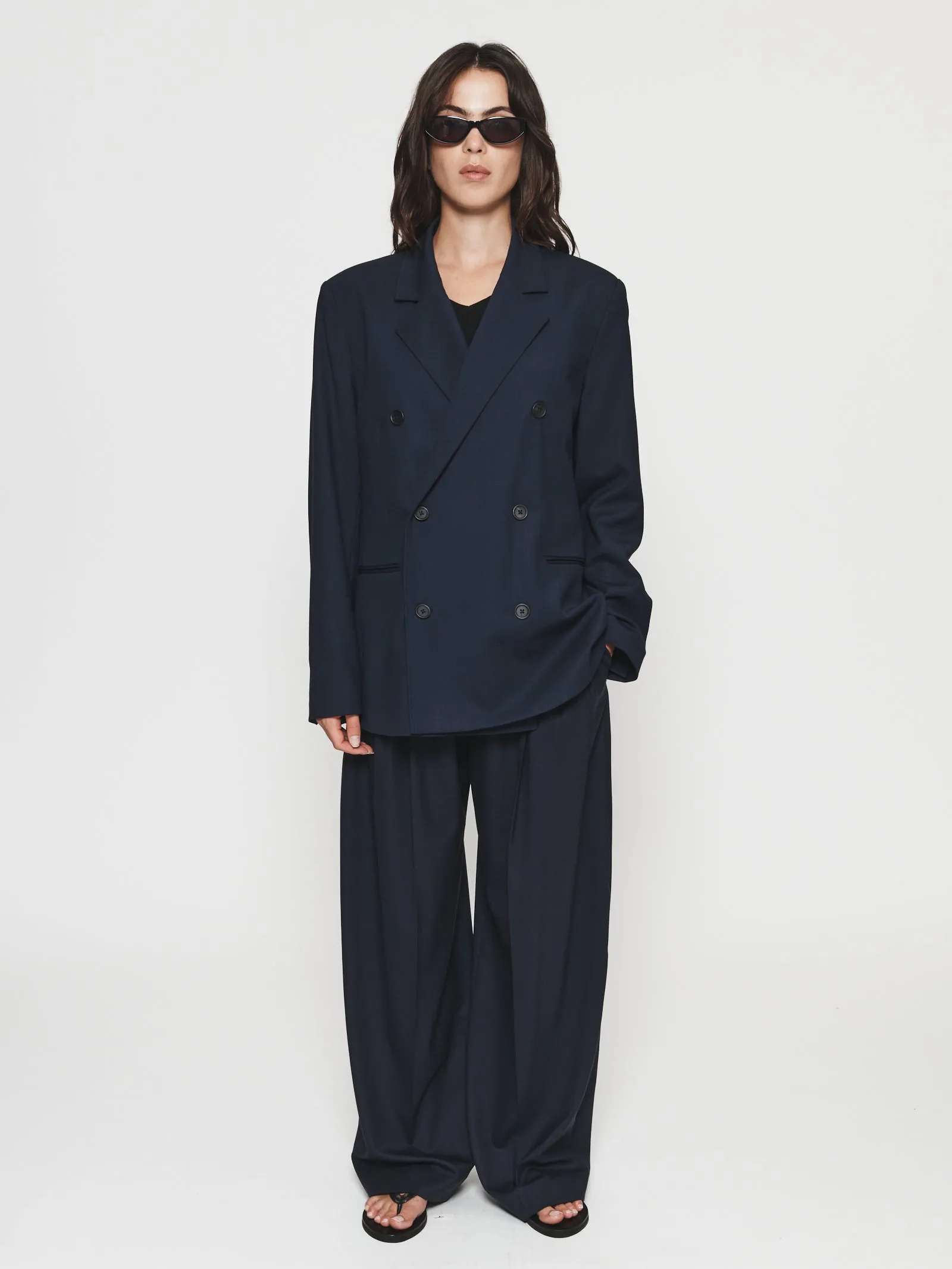 Double Breasted Blazer Navy sold by 6397