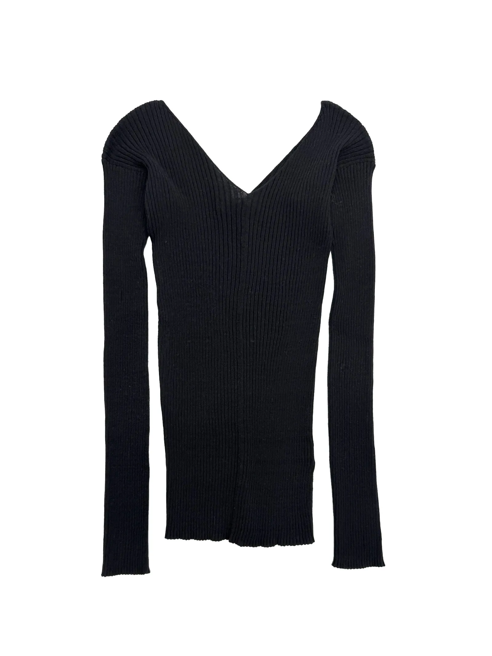 Ribbed Double-V Top Black sold by 6397 product image thumbnail 4